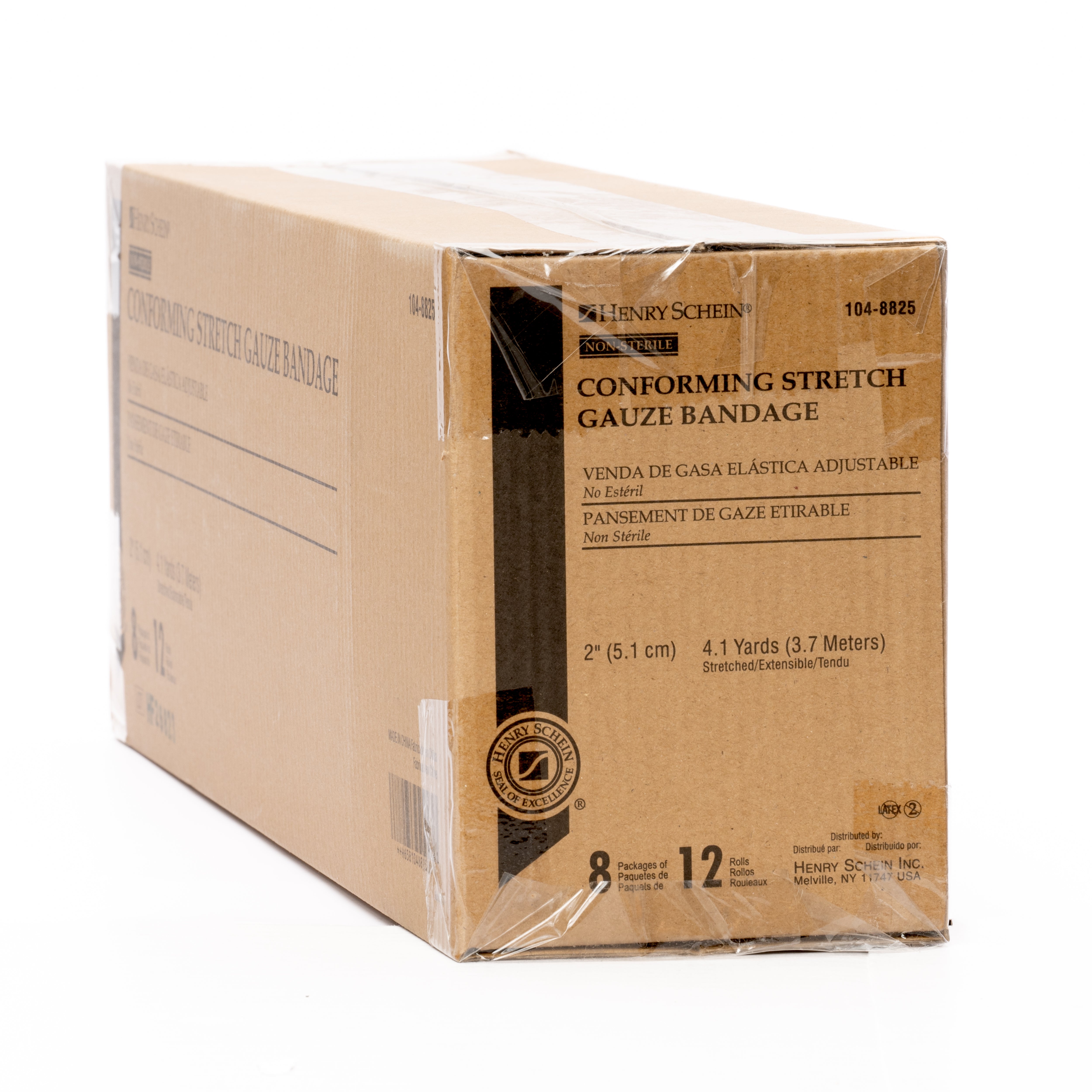 Henry Schein Conforming Stretch Gauze Bandage, 3" x 4.1 yards, Pack of 12, 8 ply, Non-Sterile