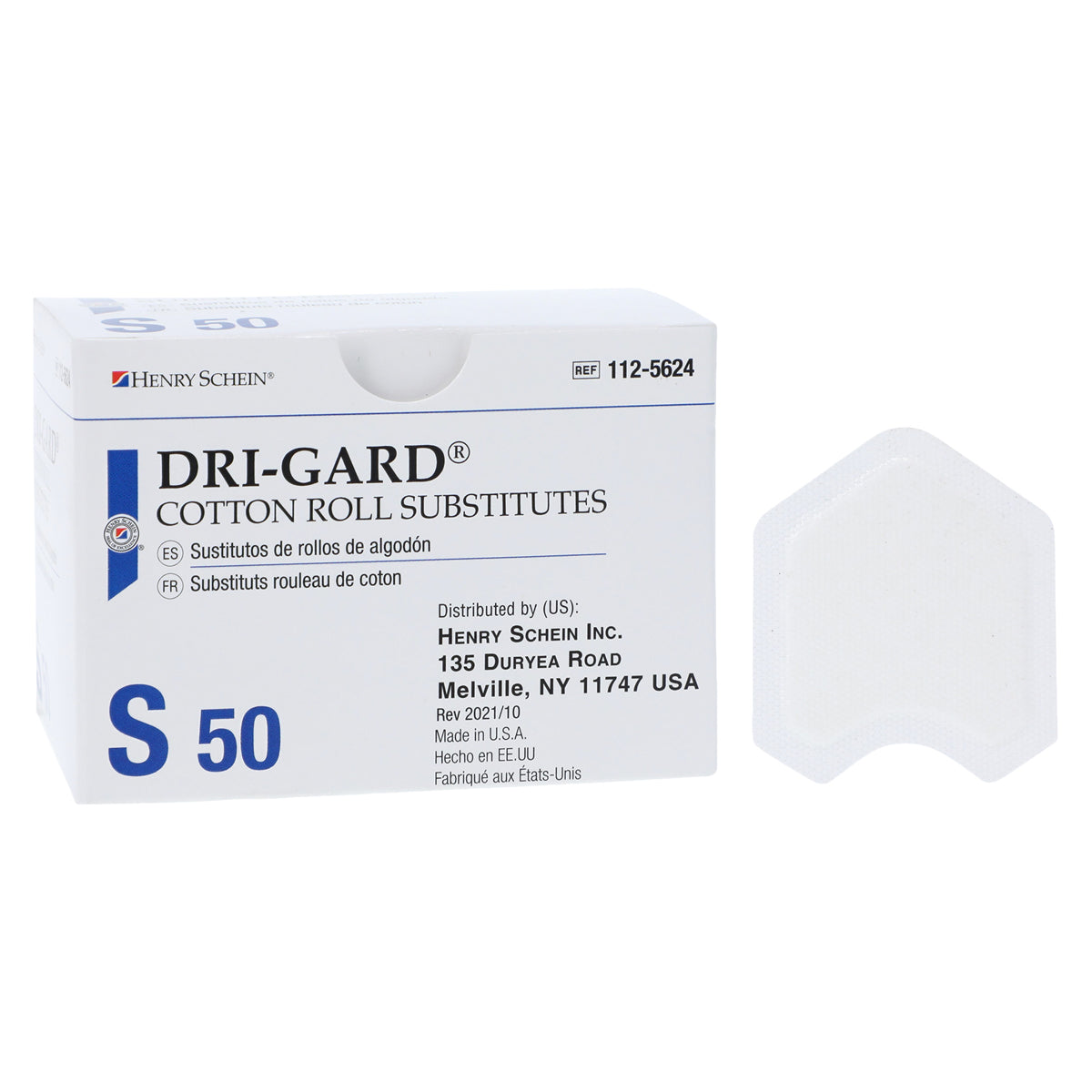 Henry Schein Dri-Gard Cotton Roll Substitute – Small, White, Absorbent Dental Roll – 50 per Box, 30 Boxes per Case – Non-Linting, Moisture Control for Dental Procedures