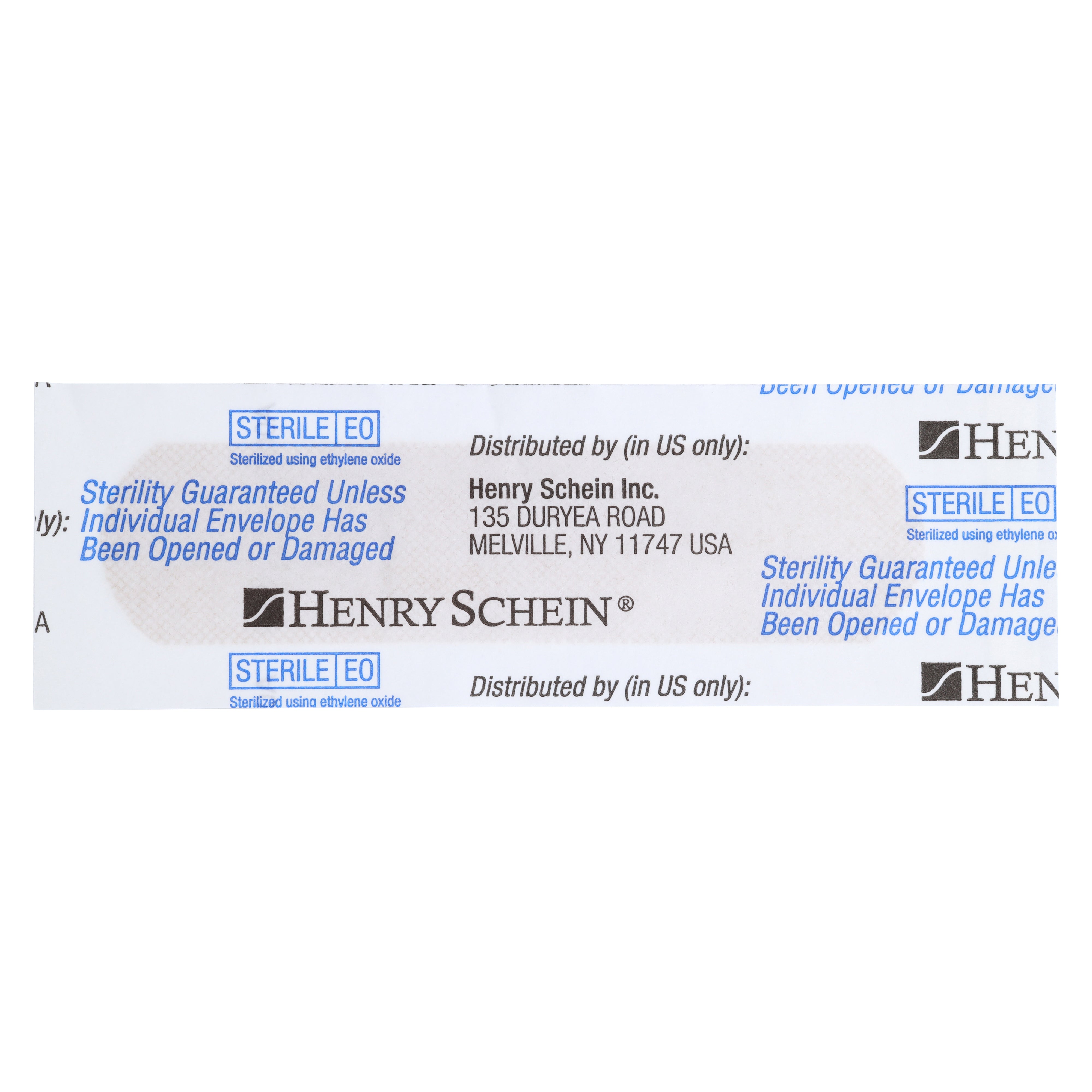 Henry Schein Adhesive Sheer Bandage Strips, 3/4" x 3", Sterile, Box of 100 Bandages
