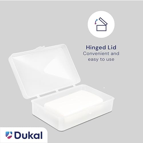 DawnMist SB01C Translucent Plastic Soap Box Durable Travel Soap Holders for Hygiene Kits, Hospitals & Personal Care