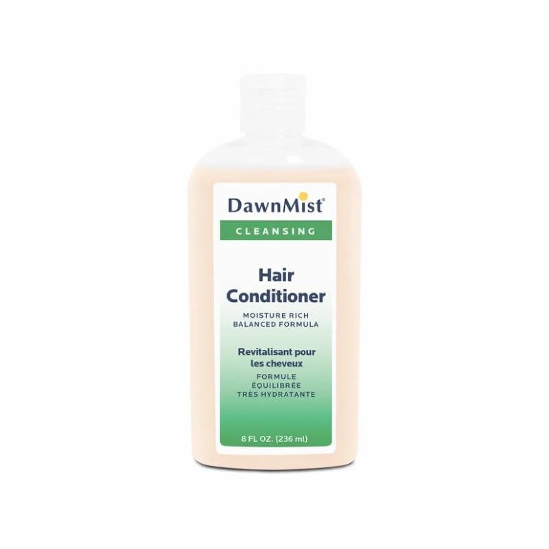 Dukal DawnMist Hair Conditioner, 8 oz Bottles with Dispensing Caps – Full Case of 48 for Bulk Personal Care, Hospitality, and Institutional Use