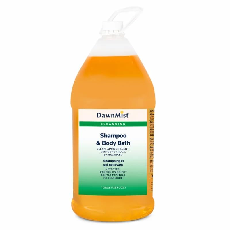 Dukal DawnMist Shampoo & Body Bath with Pump – Refreshing All-in-One Cleanser, 1-Gallon Bottle, Ideal for Daily Use, Pack of 1