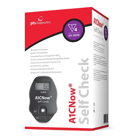 A1CNow® SelfCheck – At-Home A1C Monitoring System with Analyzer & 4 Test Strips
