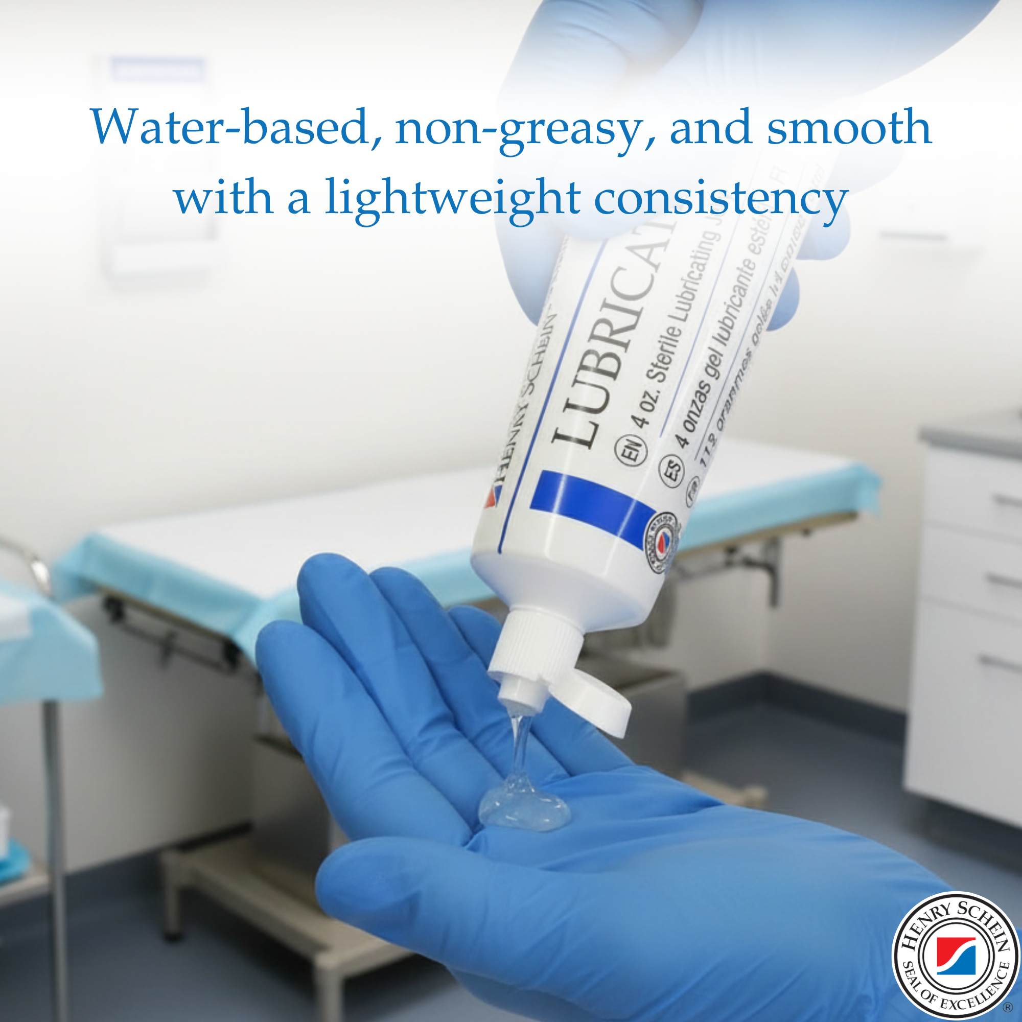 Henry Schein Sterile Lubricating Jelly – 4 oz Flip-Top Tube, Water-Soluble, Non-Greasy Formula for Medical and Personal Use, Convenient Single Tube for Easy Dispensing and Application
