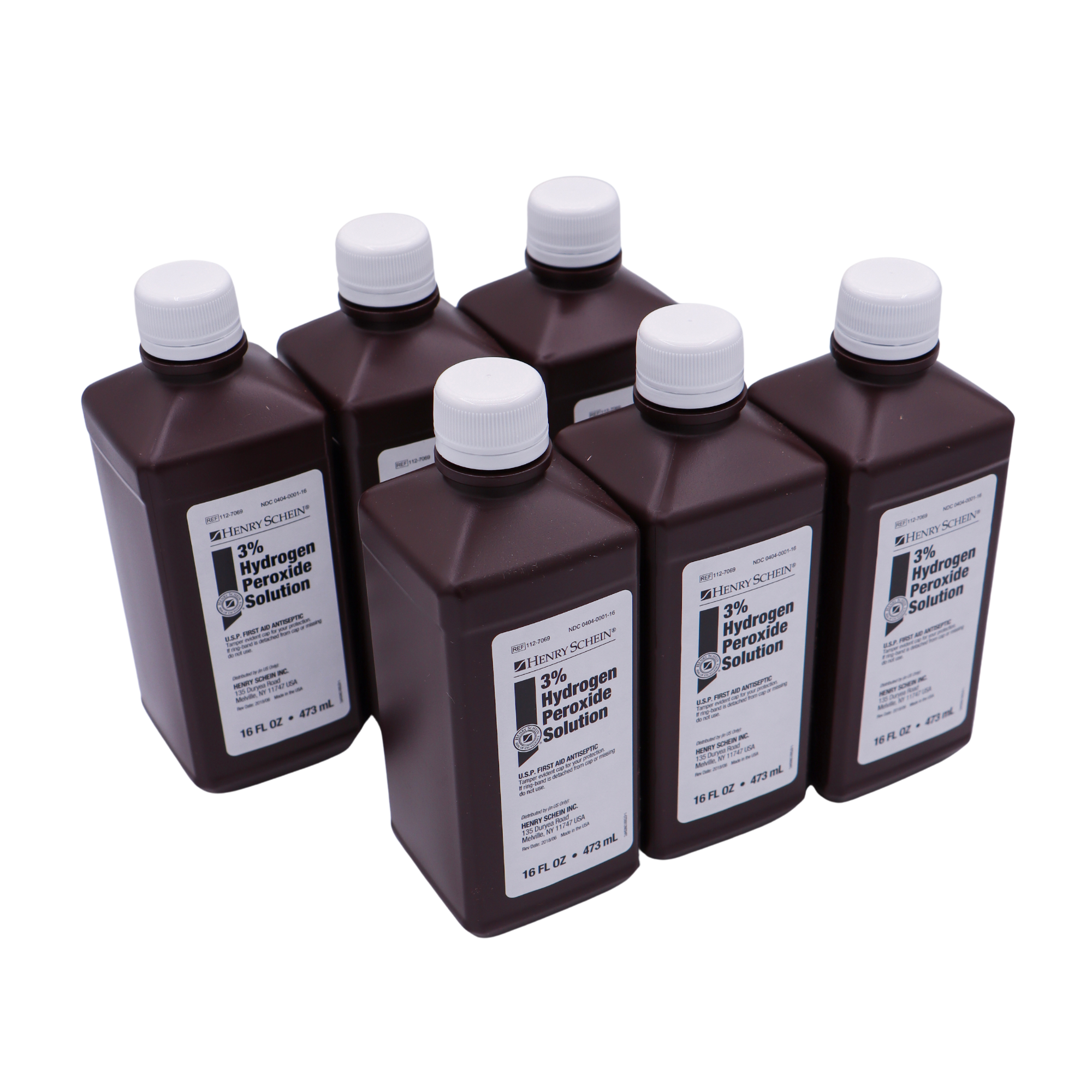 Henry Schein 3% Hydrogen Peroxide Solution - 16 fl oz | USP First Aid Antiseptic for Wounds, Cuts, and Minor Injuries