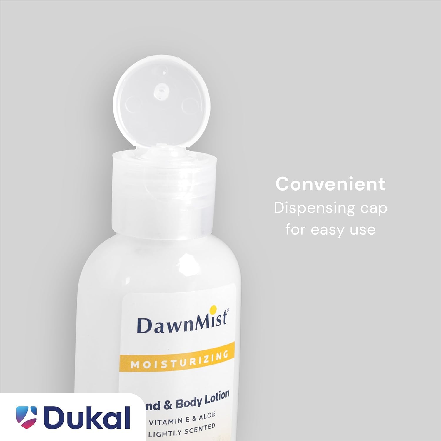 Dukal DawnMist Hand and Body Lotion with Dispensing Cap, 2 oz. – Travel-Sized Moisturizing Bottles for Soft, Hydrated Skin
