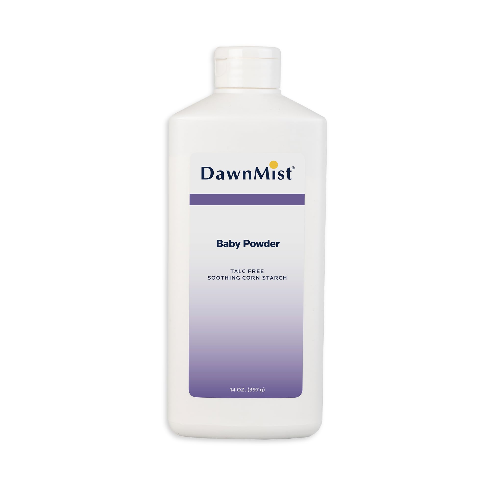 Dukal DawnMist Cornstarch Baby Powder 14 oz – Pack of 12 | Gentle, Talc-Free Formula for Baby & Adult Use, Soothes & Absorbs Moisture