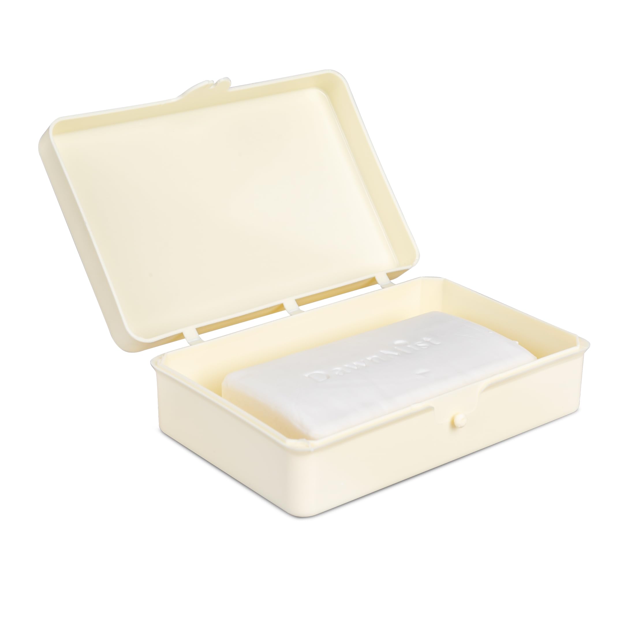 DawnMist Ivory Plastic Soap Box, Durable & Compact – Perfect for Travel, Bathroom, or Gym Use, Leak-Proof Design, Keeps Soap Dry and Clean