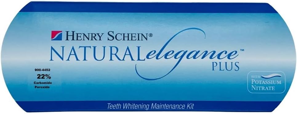 Natural Elegance® Plus 22% Carbamide Peroxide Mint Flavor Teeth Whitening Gel by Henry Schein, Two 3-ml Syringes, Compare to Opalescence, Dramatic Professional Whitening, Reduced Sensitivity