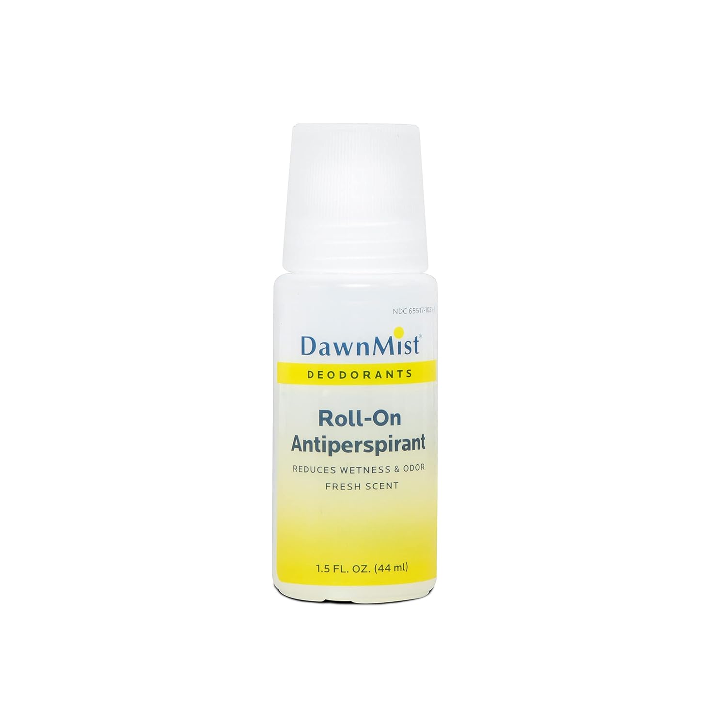 DawnMist Antiperspirant Deodorant Roll-On, 1.5 oz Clear Bottle – Fresh Scent, Long-Lasting Protection (Pack of 96)