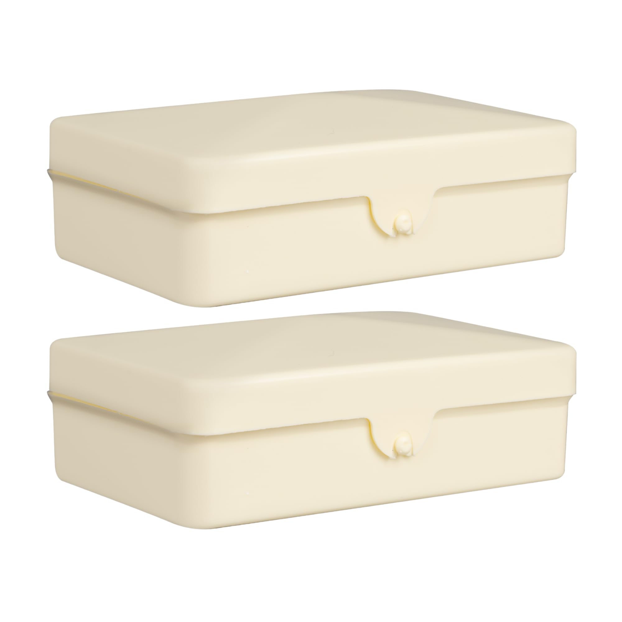 DawnMist Ivory Plastic Soap Box, Durable & Compact – Perfect for Travel, Bathroom, or Gym Use, Leak-Proof Design, Keeps Soap Dry and Clean