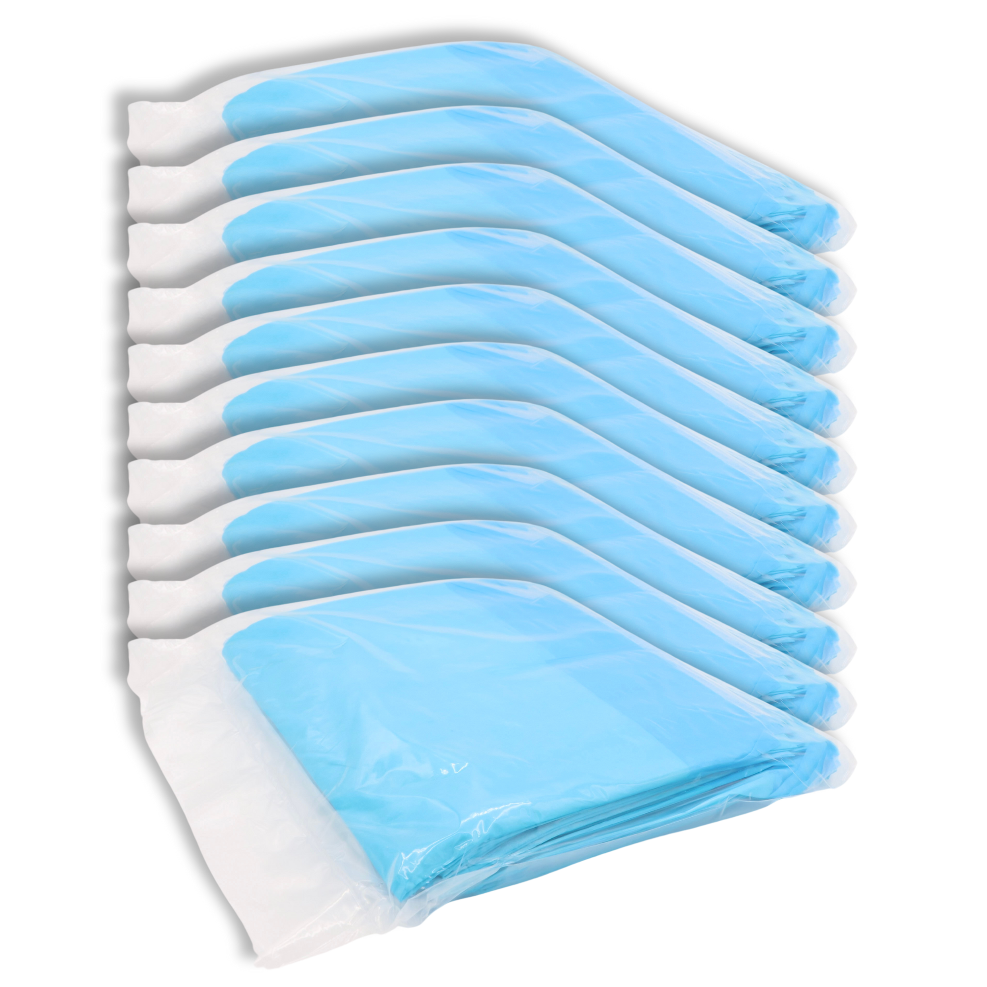 Henry Schein Disposable Underpads, 30x36" – Light Absorbency, 2-Ply Tissue, Not Waterproof – Hypoallergenic, Latex-Free, Poly-Backed for Minor Leaks – 100 Pads/Case, White/Blue