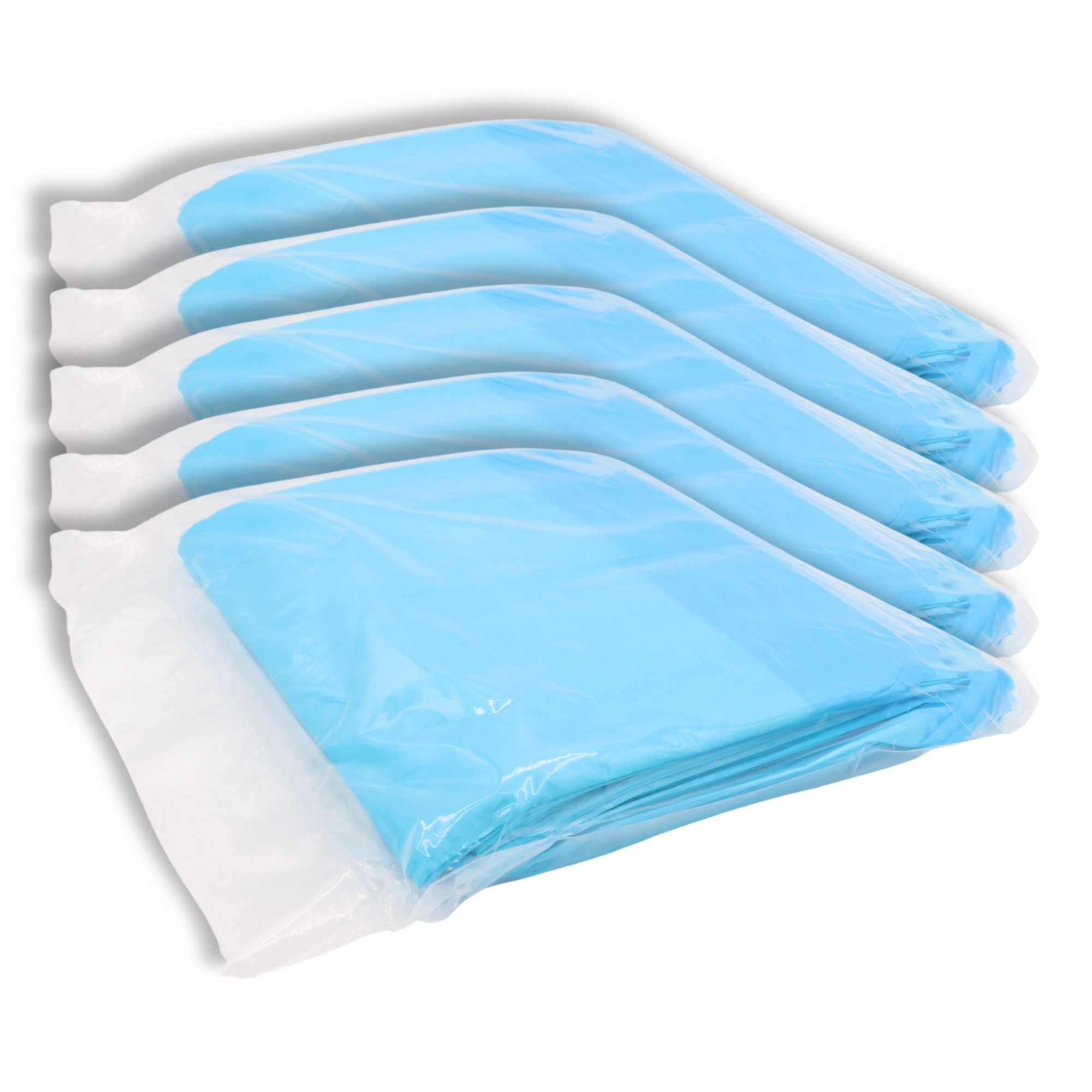 Henry Schein Disposable Underpads, 30x36" – Light Absorbency, 2-Ply Tissue, Not Waterproof – Hypoallergenic, Latex-Free, Poly-Backed for Minor Leaks – 100 Pads/Case, White/Blue