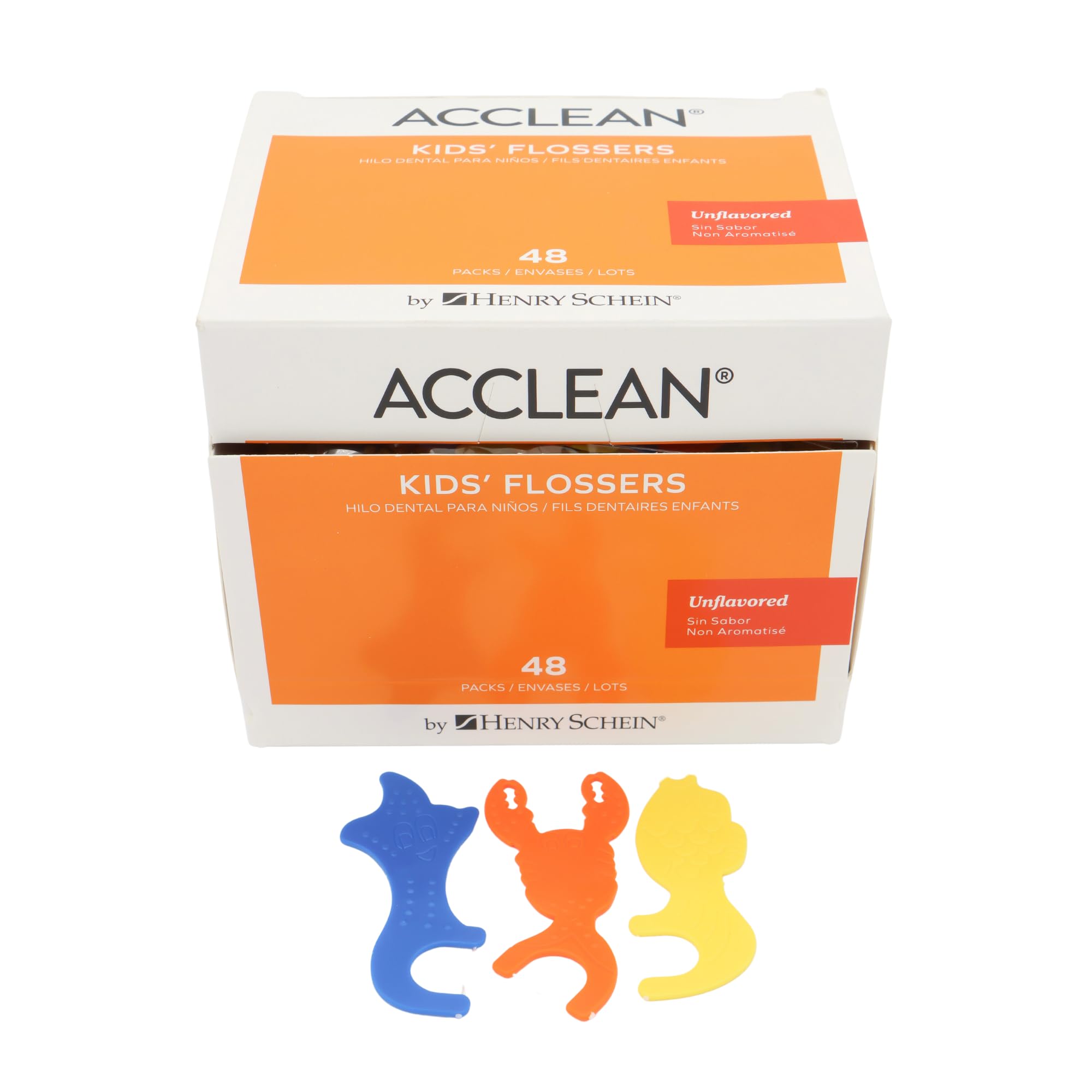 Acclean Orthopick Flosser Dispenser – 3 Flossers per Pack, 30 Packs per Box (90 Counts) – Orthodontic Dental Flossers for Braces and Appliances