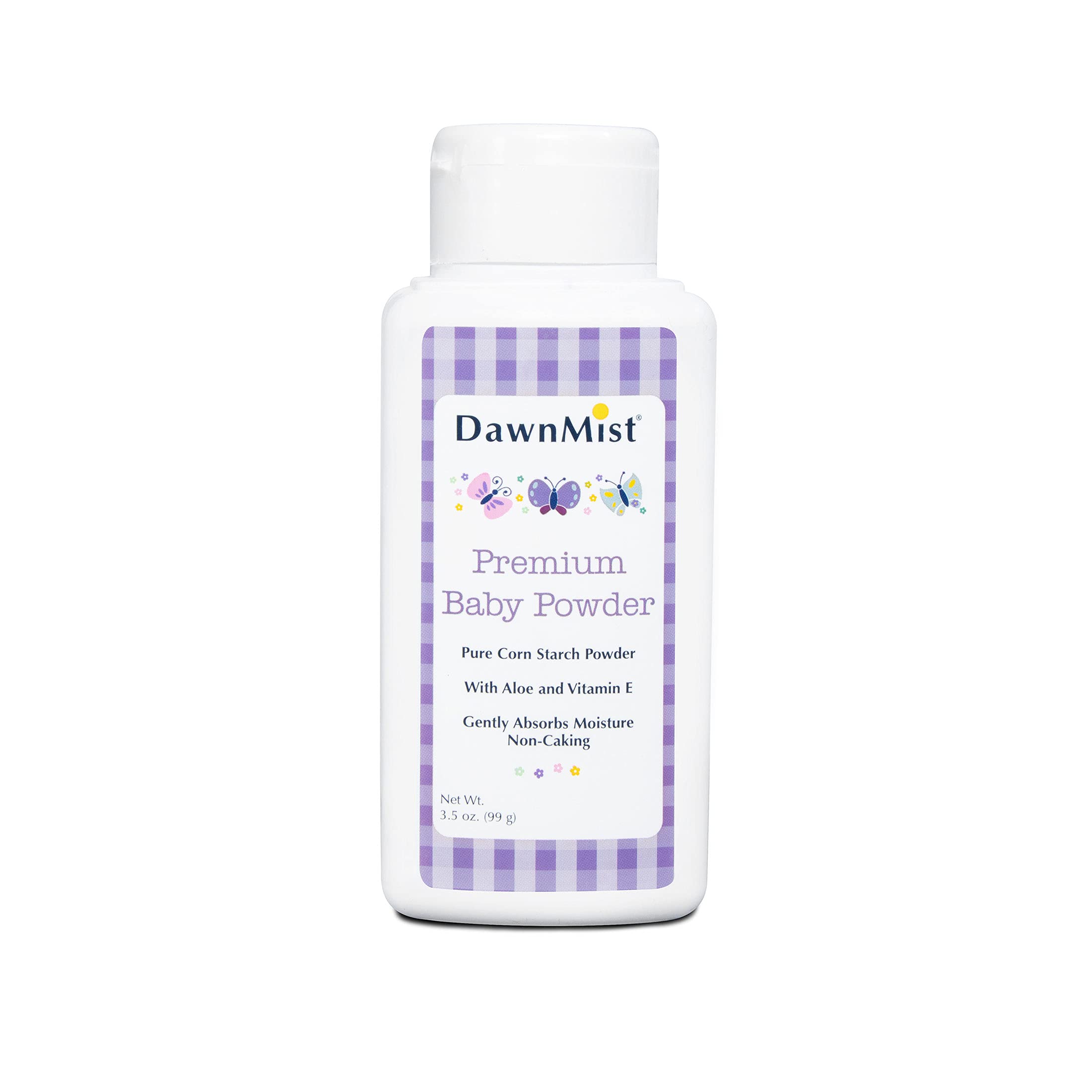 Dukal DawnMist Premium Baby Powder, 3.5 oz Bottles – Talc-Free Formula, Gentle & Soothing for Delicate Skin