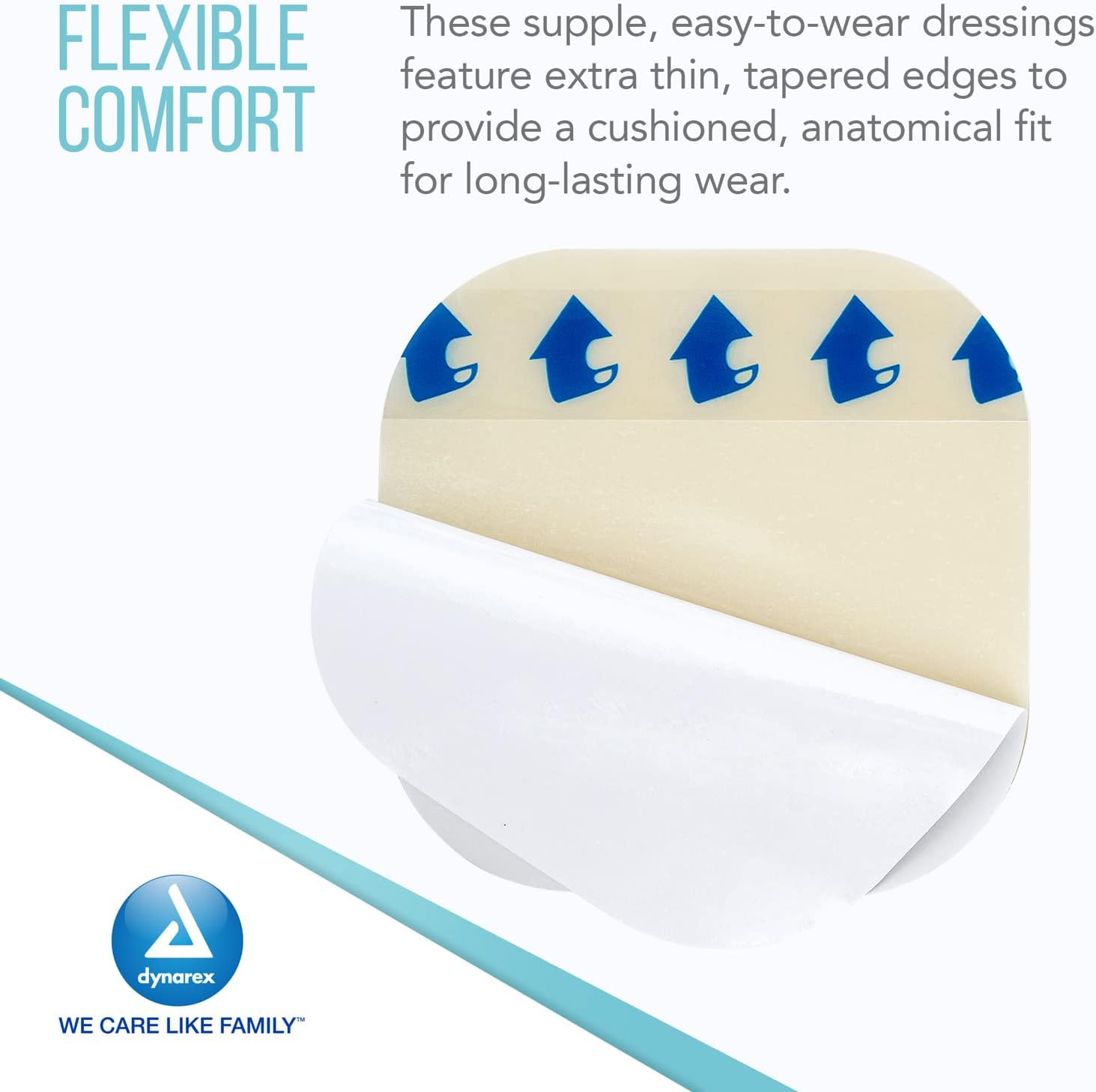 Dynarex DynaDerm Hydrocolloid Dressings, Sterile Moist Bandages Used for All Kinds of Wounds, 4" x 4", X-Thin & Latex-Free, Peel-Down Patches - 2 Boxes of 10 Dressings