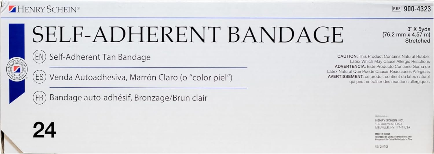 Self-Adherent Elastic Stretch Bandage, 2" x 5 Yards, Tan