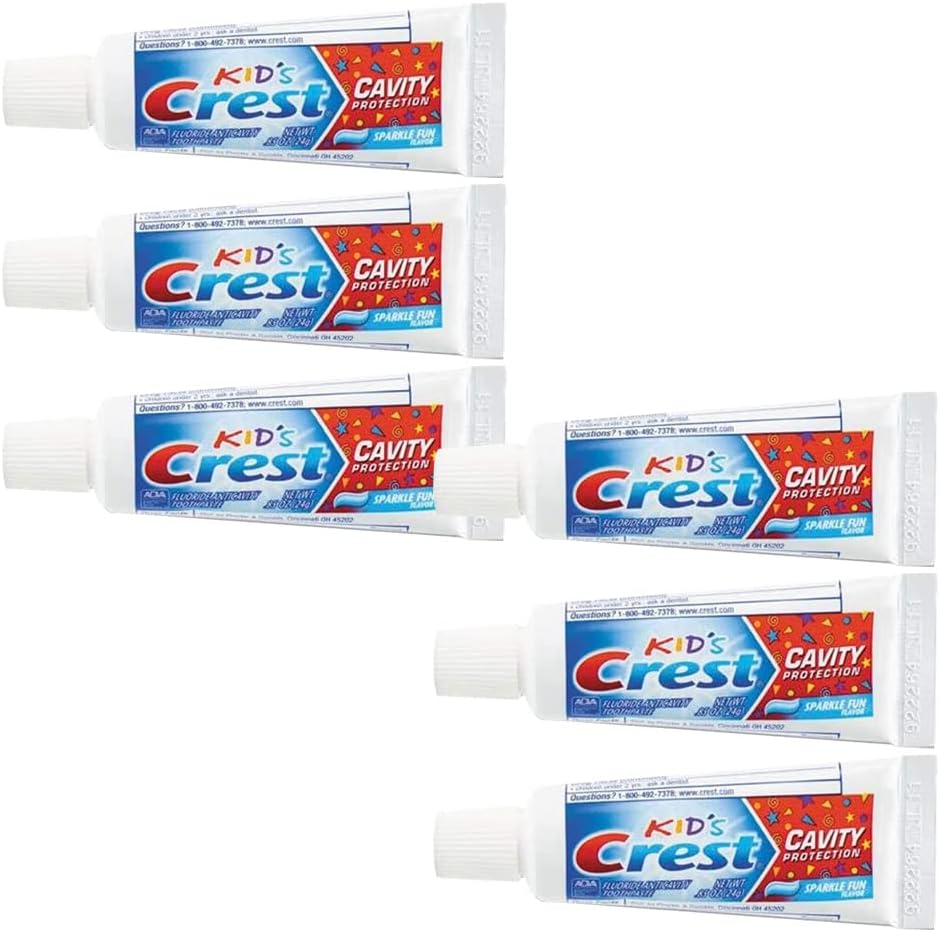 Crest Kids Cavity Protection Toothpaste, Sparkle Fun, Travel Size 0.85 oz (24g)