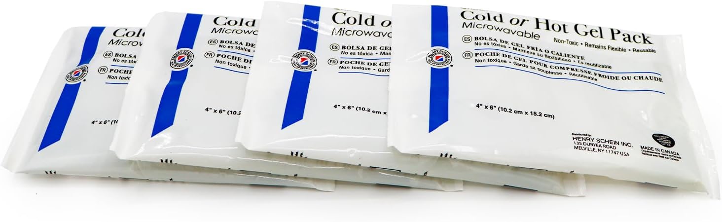 Henry Schein Reusable Hot and Cold Gel Packs, Case of 100, 4" x 6"
