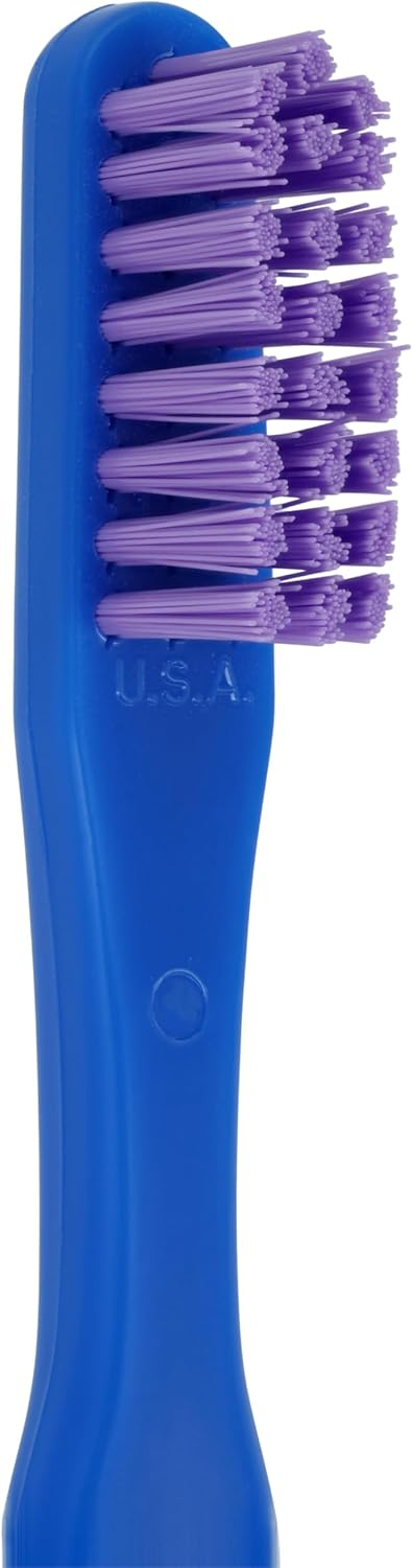 Henry Schein Acclean Child Toothbrush, Assorted Neon Colors, 24-Tuft Narrow Head, Soft Bristles, Manual Straight Handle, Individually Wrapped