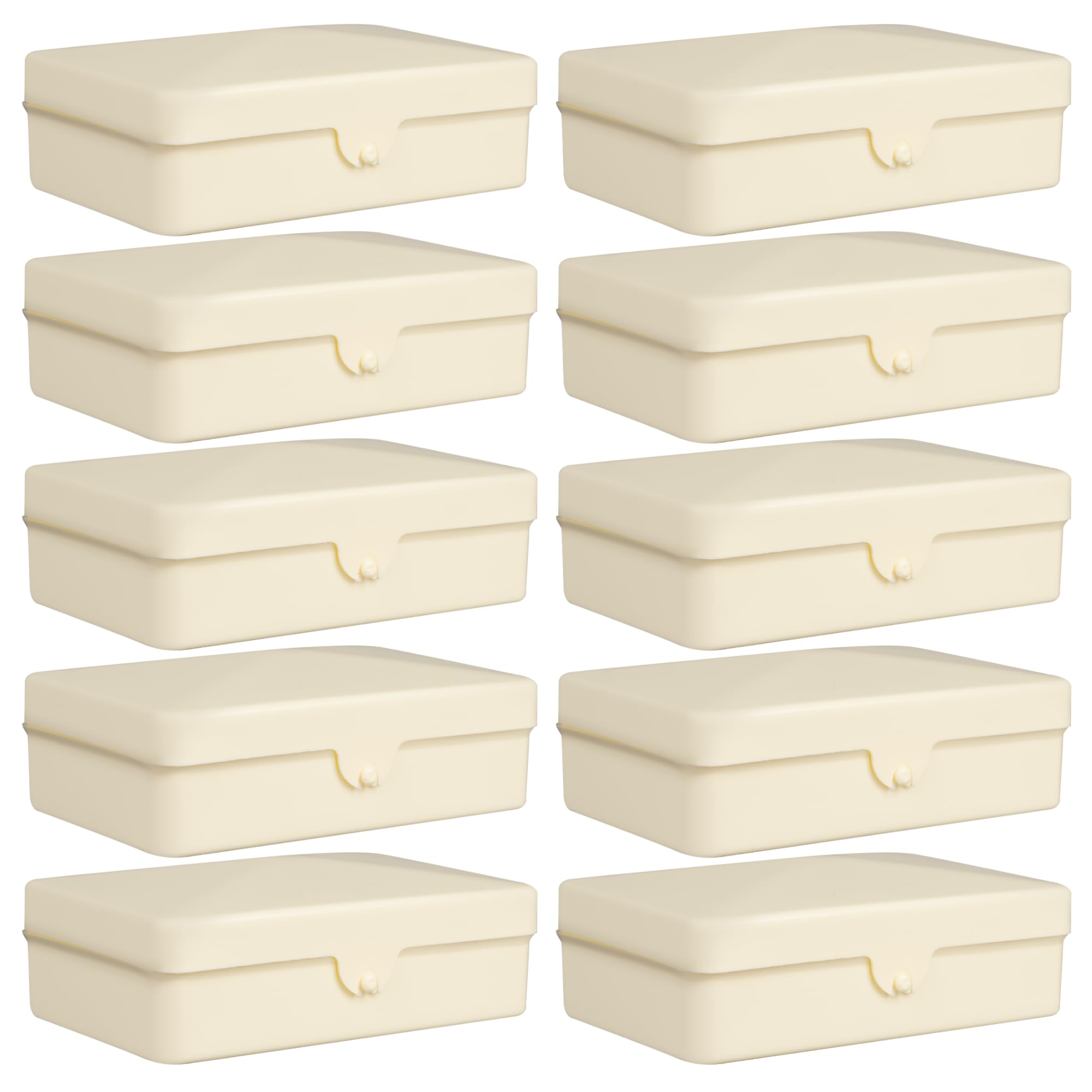 DawnMist Ivory Plastic Soap Box, Durable & Compact – Perfect for Travel, Bathroom, or Gym Use, Leak-Proof Design, Keeps Soap Dry and Clean