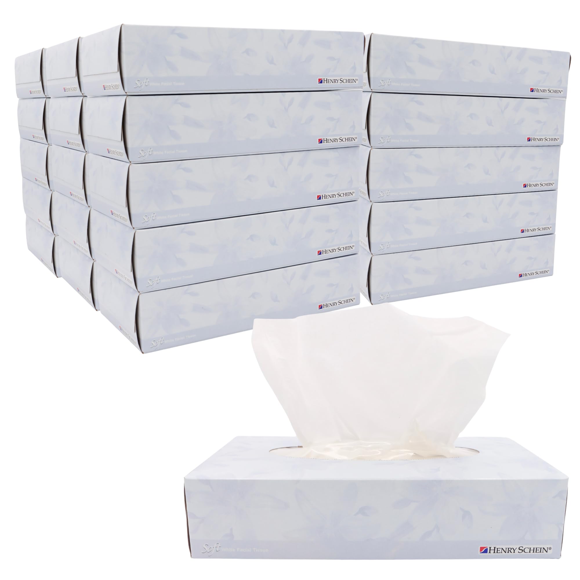 Henry Schein 2-Ply Facial Tissue, 100 Sheets Per Box