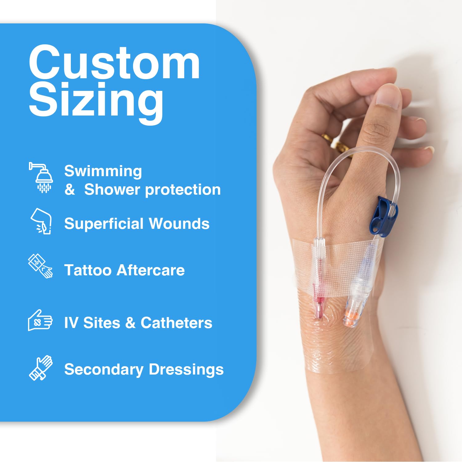 Dynarex Dürma+ View Guard Transparent Film Dressing Roll - Tattoo Aftercare Bandage, Flexible Wrap for Skin Protection, Waterproof Breathable, 6" x 11 yd (Packaging May Vary)