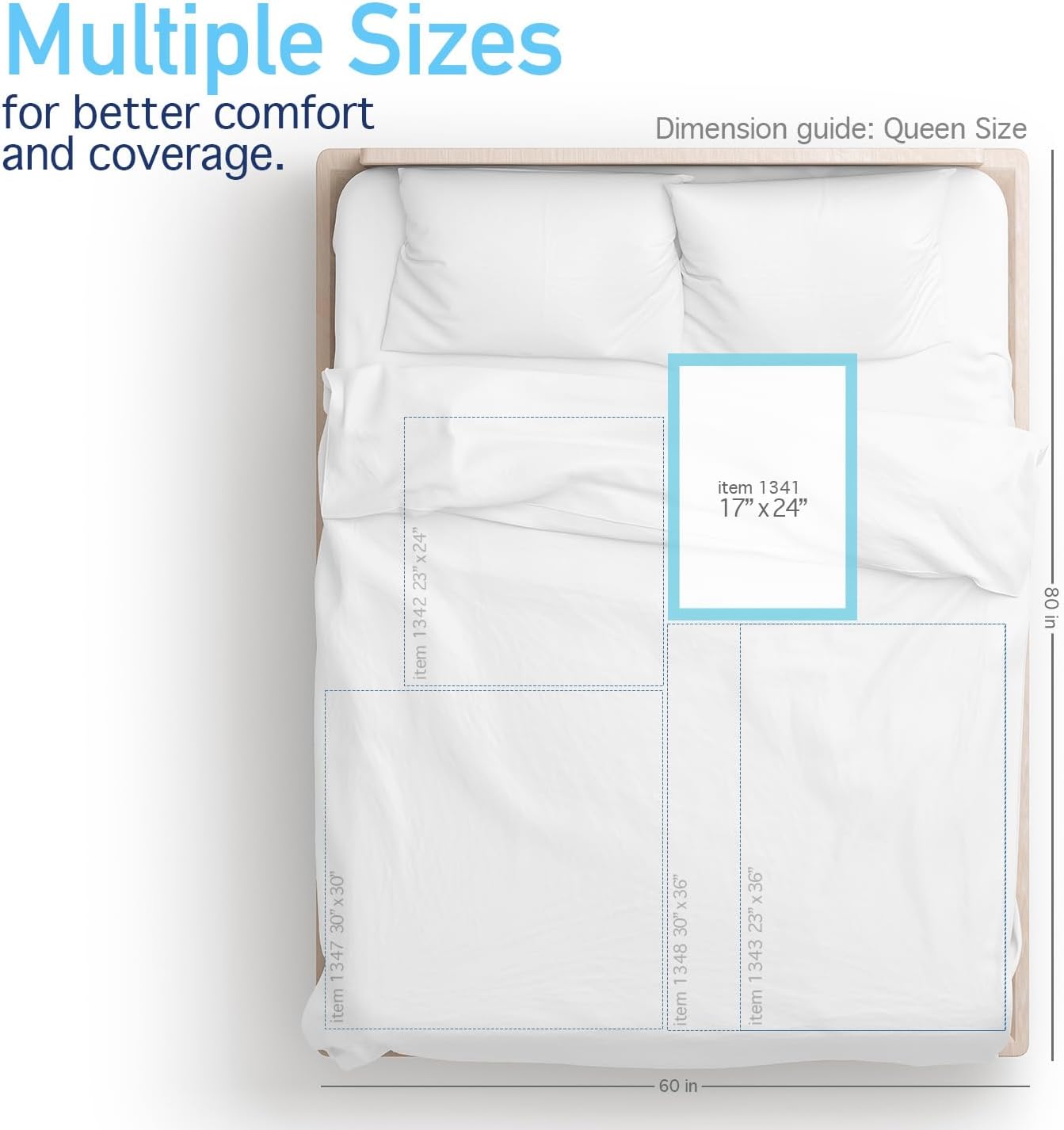 Dynarex Disposable UnderPad, 17" x 24", 22g, Incontinence Bed Pad to Protect Sheet, Mattresses, and Furniture