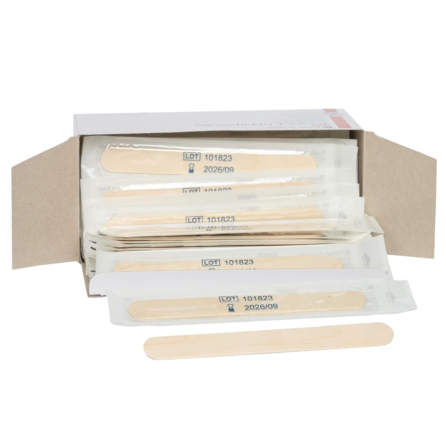 Henry Schein Sterile Tongue Depressor, 6-Inch Adult Size - Disposable, Splinter- Free Wood - Versatile for Medical, Arts, and Crafts- 10 Box/CA (100/Box) - Total 1000 Counts