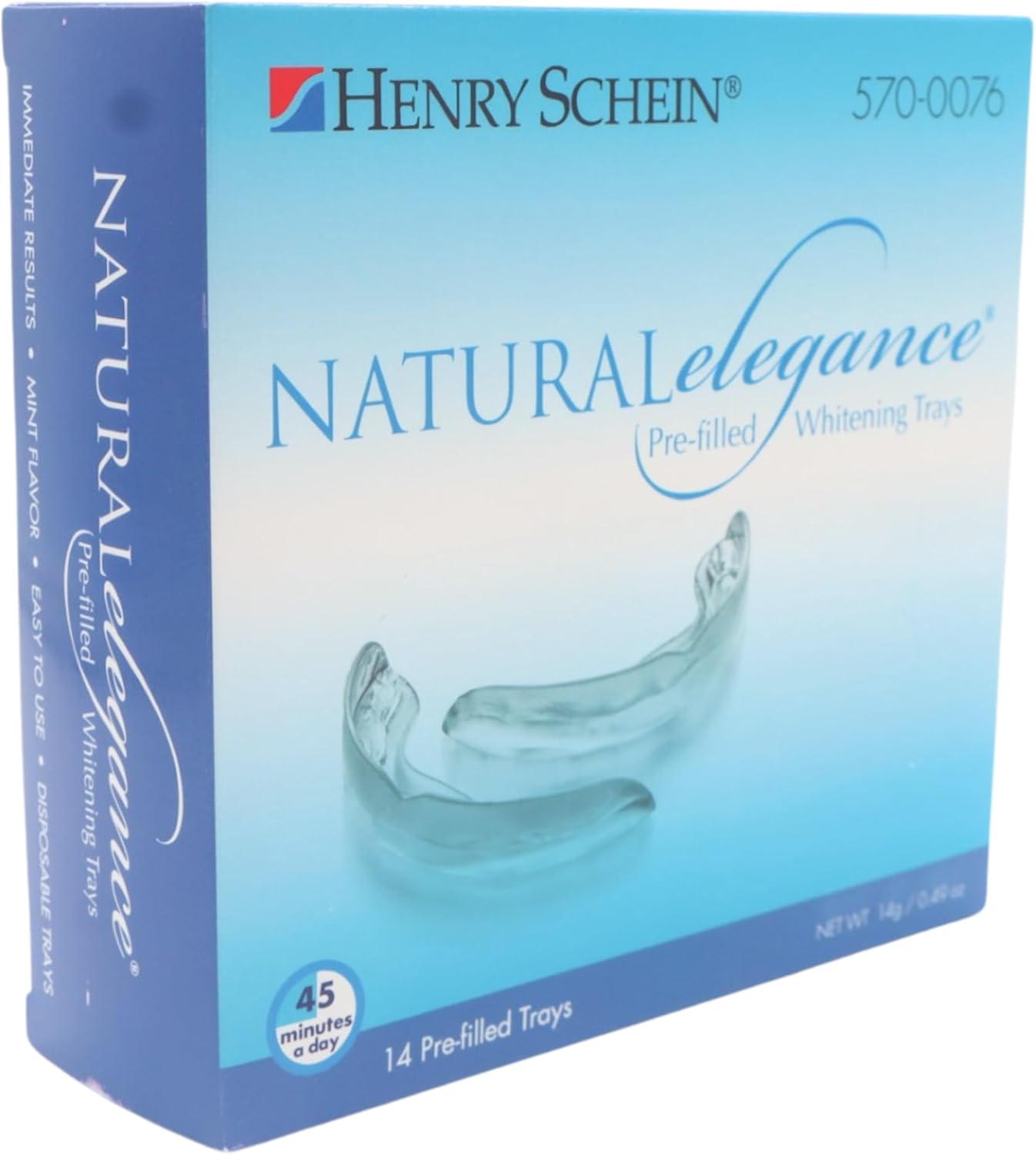 Natural Elegance at-Home Teeth Whitening Kit – 7 Pairs of Prefilled Trays (Upper & Lower) – Carbamide Peroxide Gel – Mint Flavor