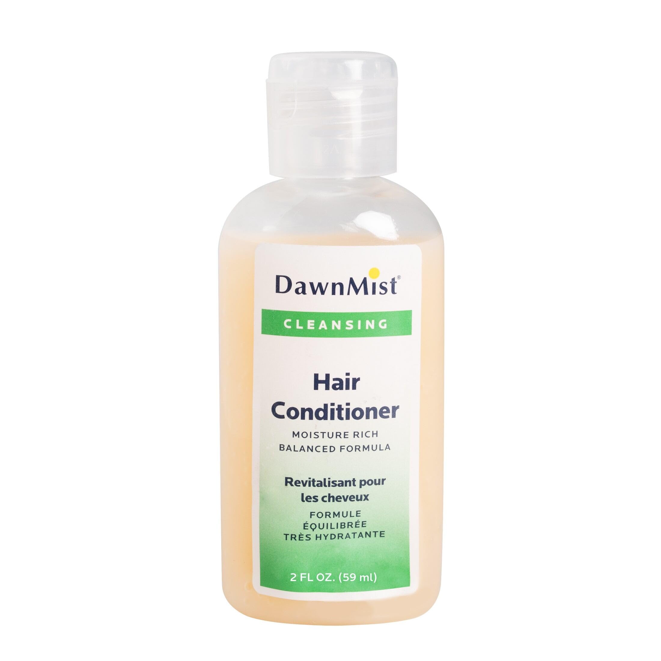 DawnMist Dukal Hair Conditioner 2 oz Bottles with Flip Caps Bulk Travel-Size Hotel Amenities for Hospitality, Guest Rooms, Gyms, and More