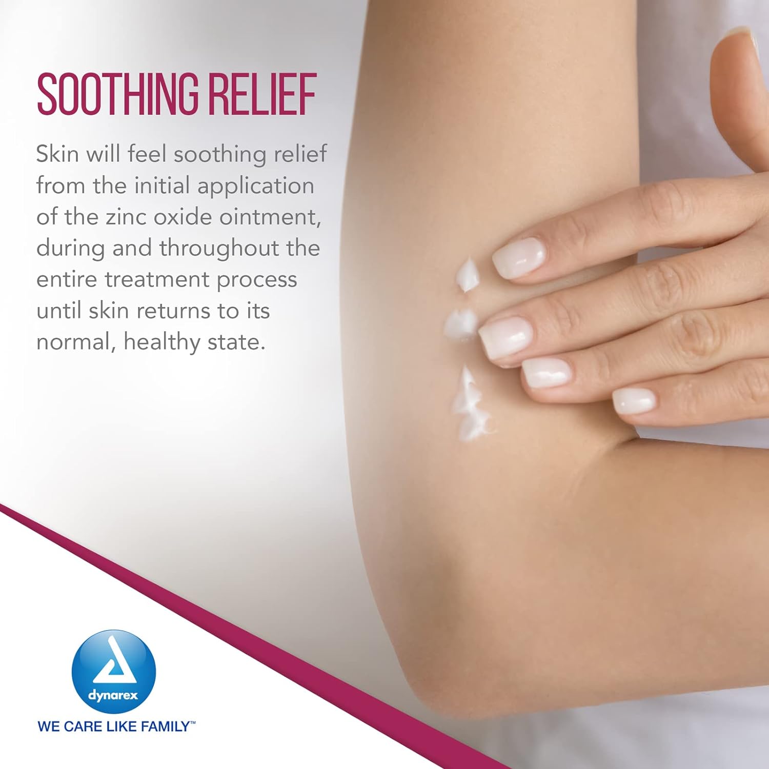 Dynarex Zinc Oxide Ointment, Soothes, Prevents, and Relieves Diaper Rash, Chaffed Skin, and Irritation, White, 1 Count - 15 oz. Jar of Ointment