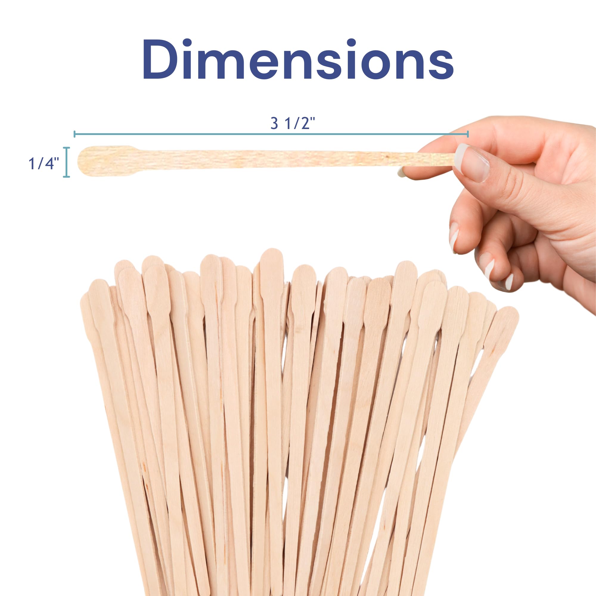 Dukal Reflections Wax Body Treatment Applicators, Beige, 1 Bag, 3-1/2" x 1/4"