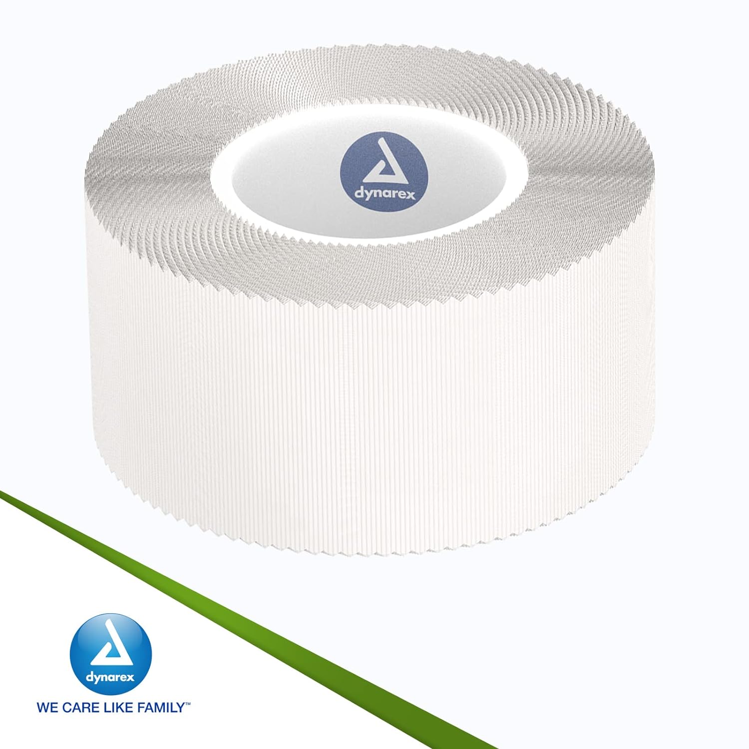 Dynarex Cloth Surgical Tape, Durable, Soft-Smooth Silky Fabric, Latex-Free, Self-Sticking Tape, Tearable, Secure Adhesion, White, 1” x 10 yds, 1 Box of 12 Rolls of Tape