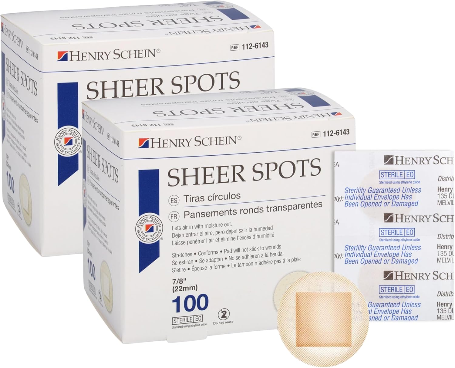 Adhesive Sheer Spot Bandage 7/8" | Durable, Breathable, & Flexible Bandages Designed for Minor Wounds, Providing Comfort and Secure Adhesion for Effective Healing