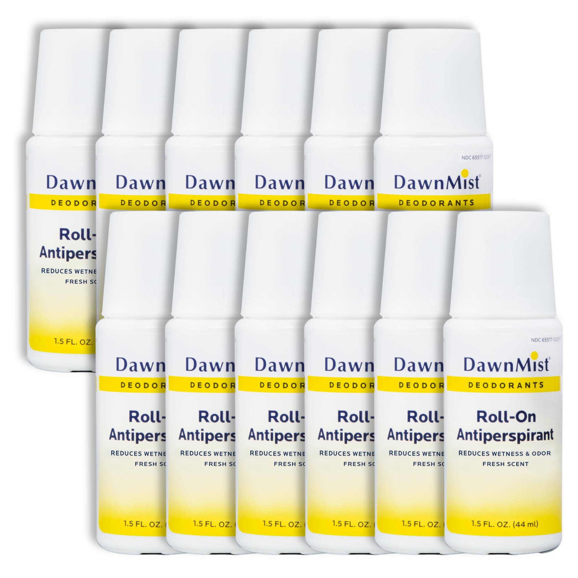Dukal RD15 DawnMist Roll On Antiperspirant & Deodorant, Fresh Scent, Travel Size, 1.5oz
