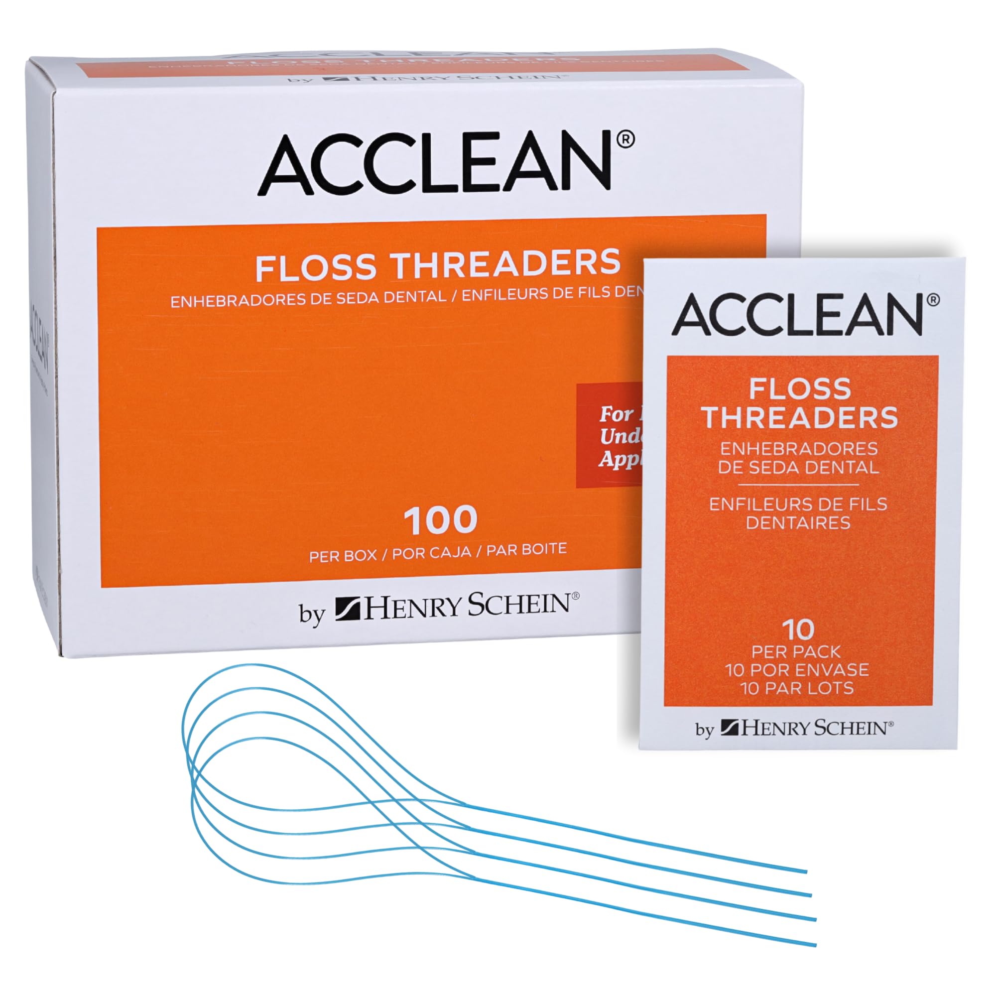 Acclean Floss Threaders, Dental Floss Threaders for Bridges, Orthodontic Appliances & Implants
