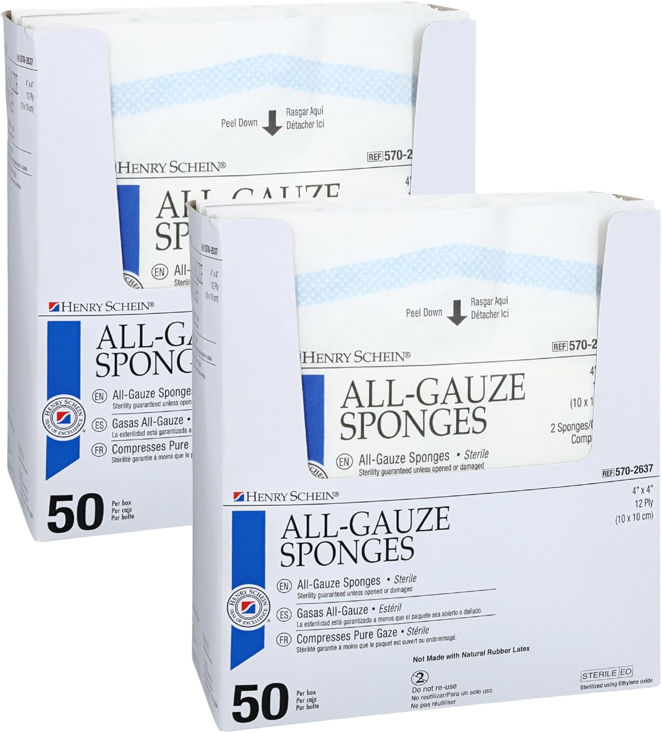 Premium 100% Cotton All-Gauze Sponge 4x4 12 Ply Sterile Square for Wound Care & Home First Aid Kits