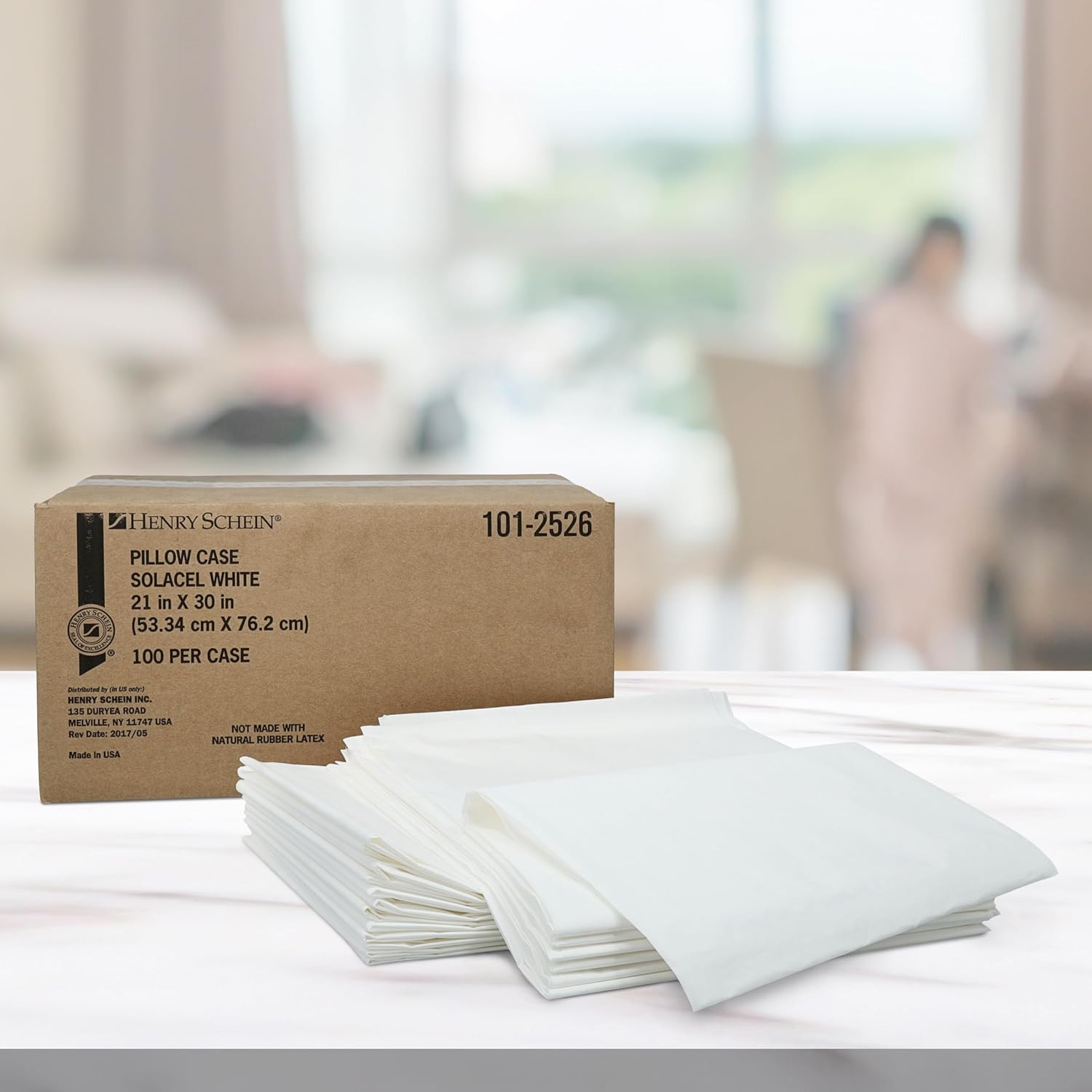 Henry Schein Single Use Solacel Pillowcase 21" x 30" Tissue/Poly White Disposable - Hospital-Grade Bedding Essentials