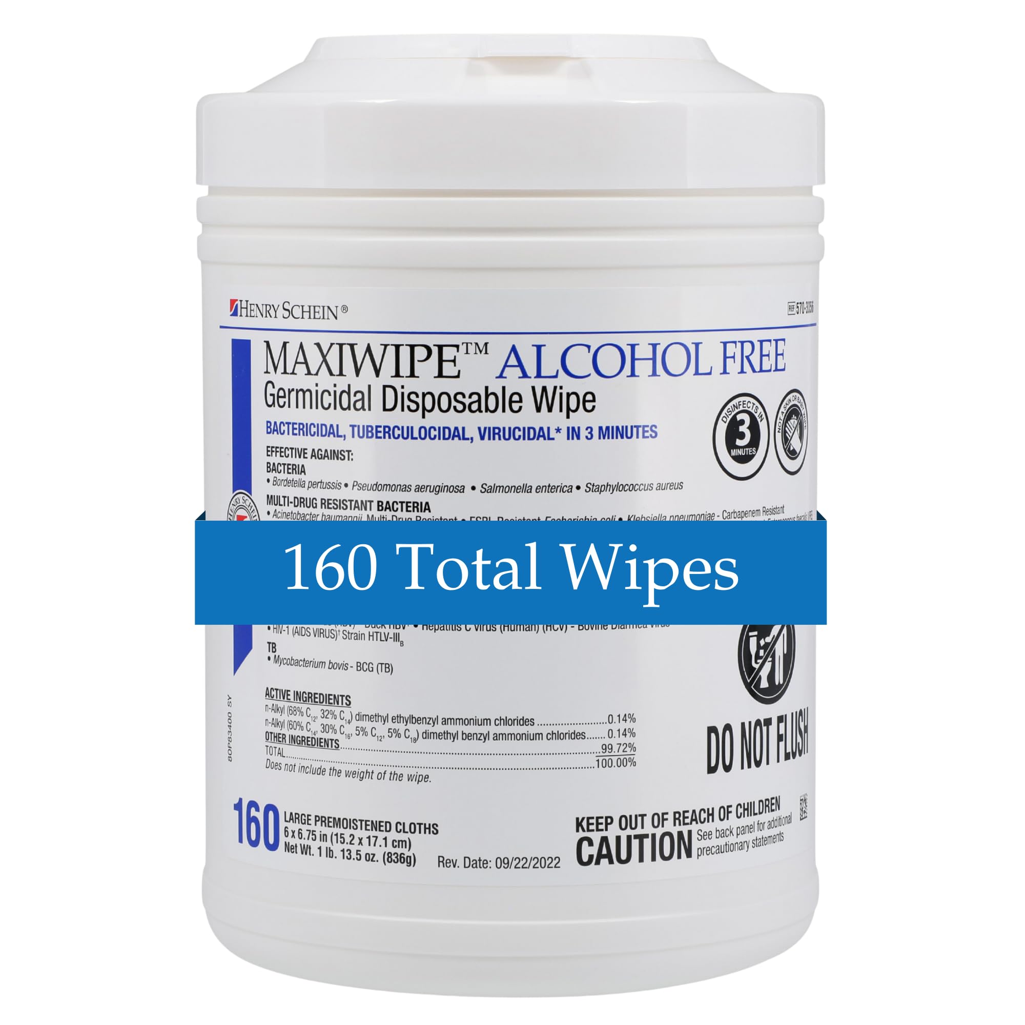 MaxiWipe Alcohol-Free Cleaning Wipes, Ready-to-Use Surface Wipes, Fragrance-Free