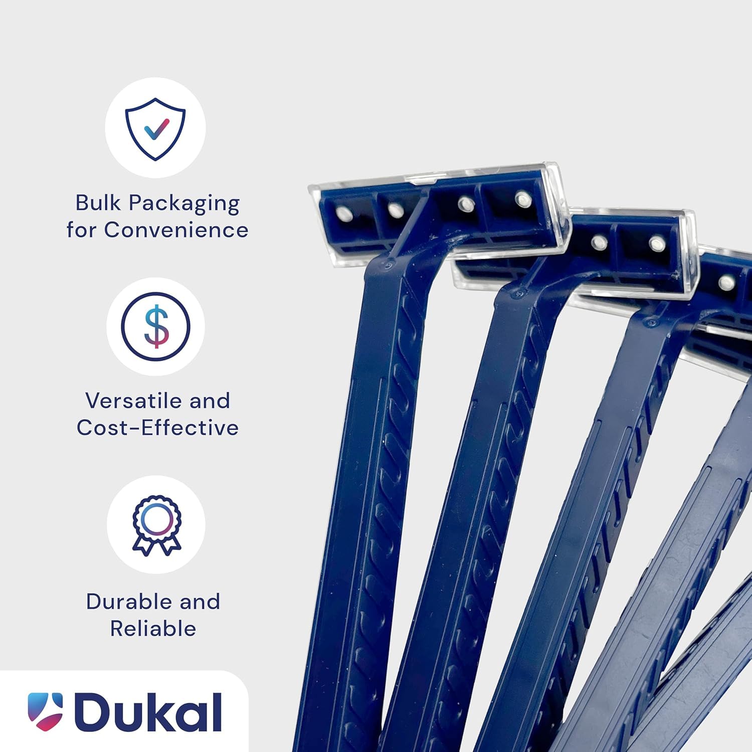 Dukal DawnMist Twin-Blade Disposable Razor, Blue Handle – Precision Shave for Smooth & Comfortable Grooming