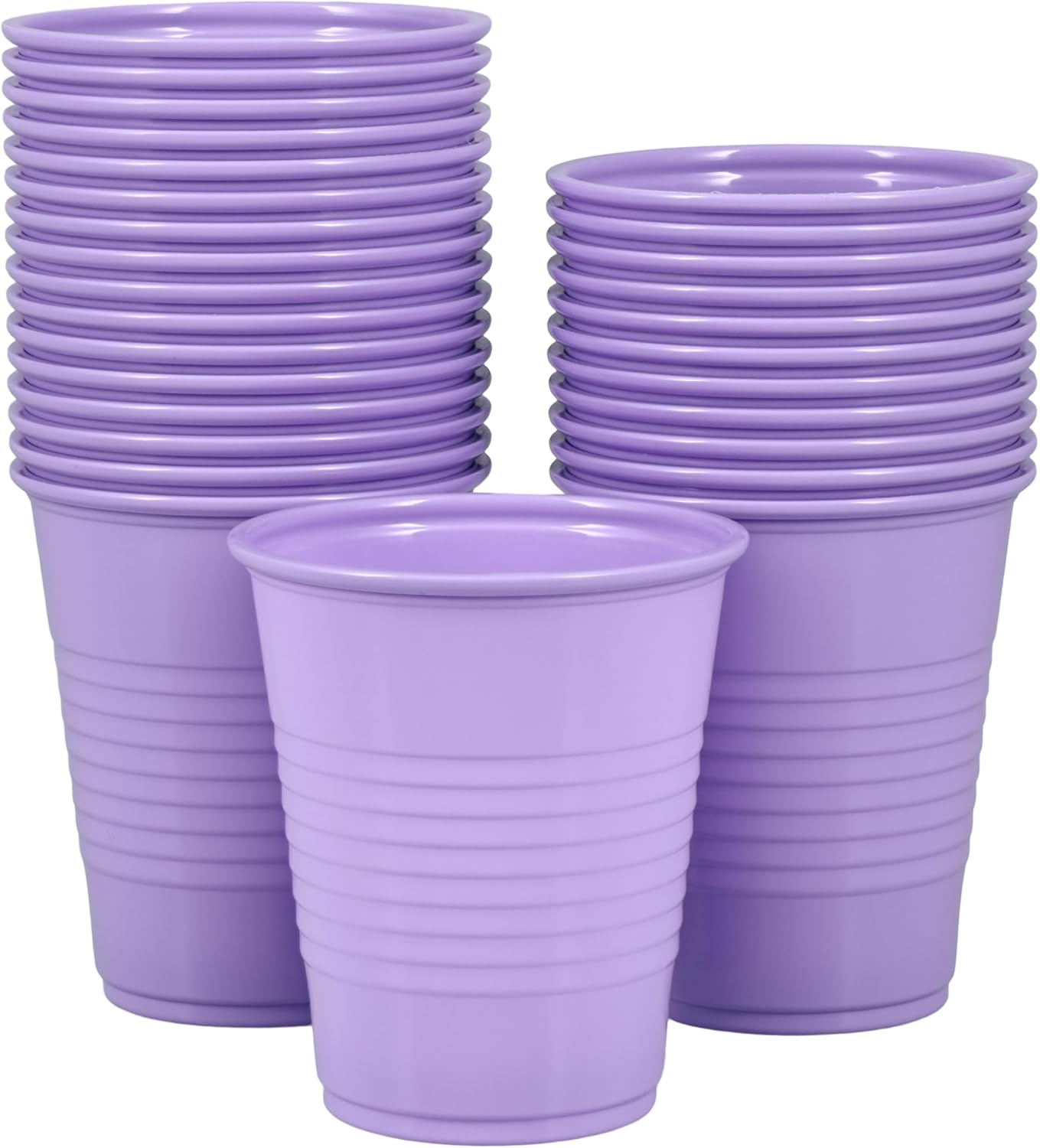 1000 Plastic Lavender Disposable Drinking Cups – 5 oz, Double-Coated for Durability, Latex-Free, Embossed Grip, Perfect for Office, Medical & Event Use