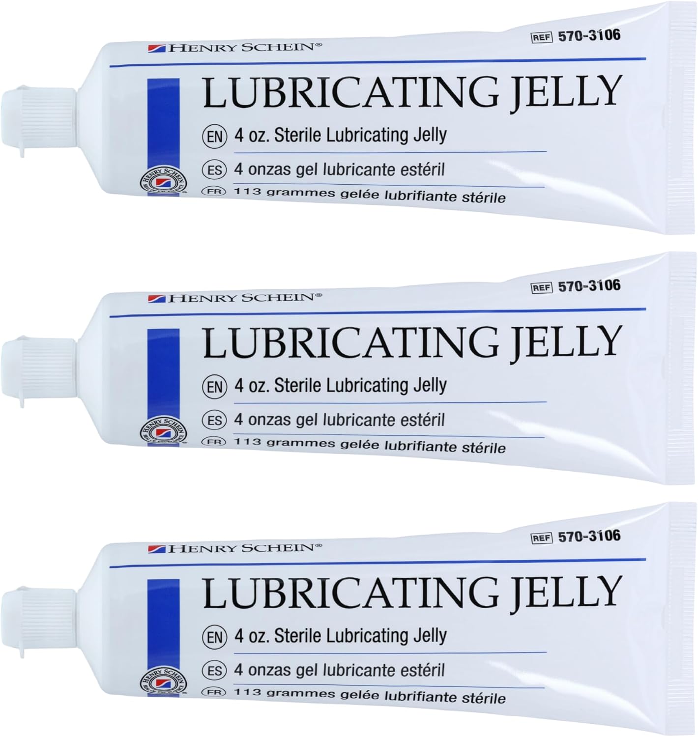 Henry Schein Sterile Lubricating Jelly – 4 oz Flip-Top Tube, Water-Soluble, Non-Greasy Formula for Medical and Personal Use, Convenient Single Tube for Easy Dispensing and Application