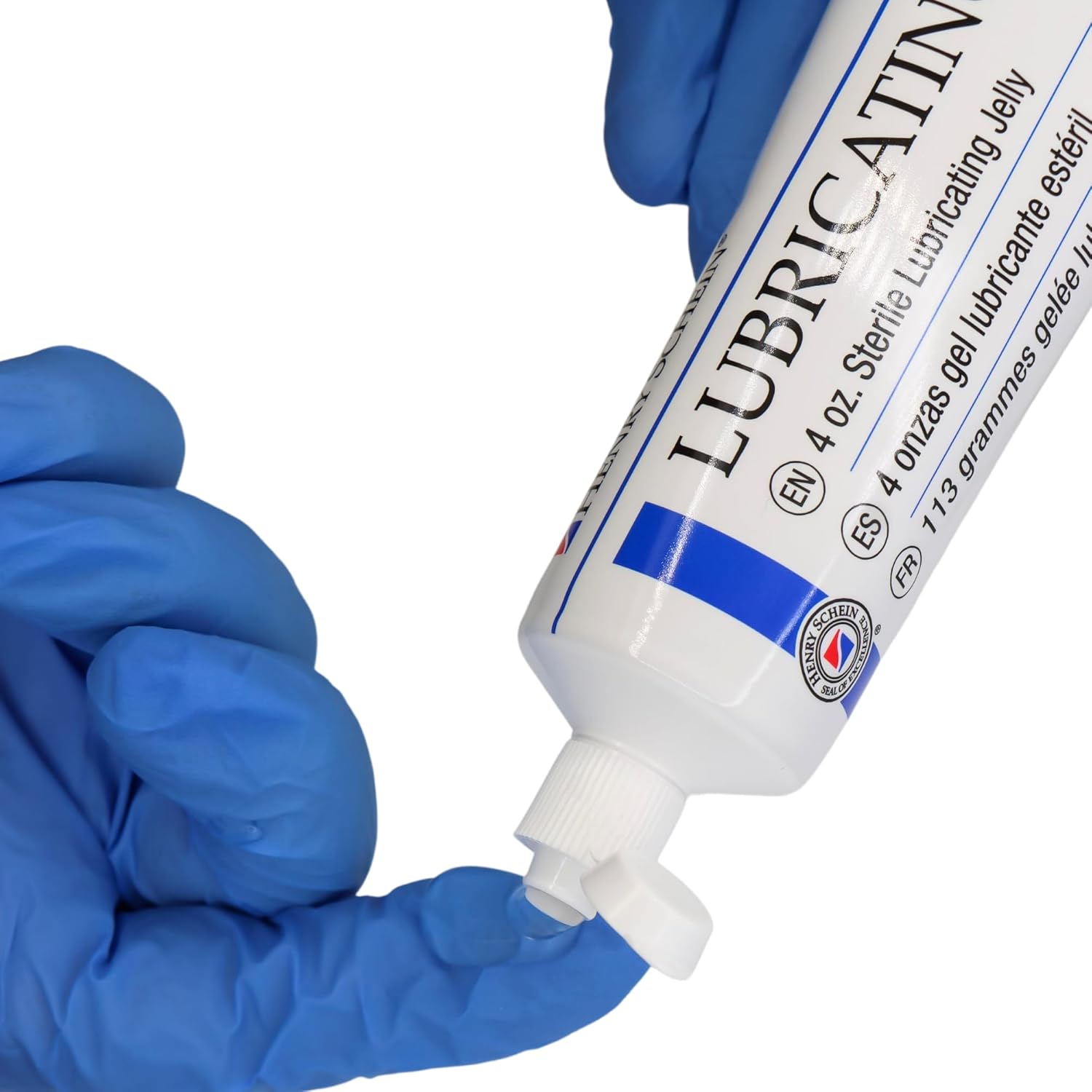 Henry Schein Sterile Lubricating Jelly – 4 oz Flip-Top Tube, Water-Soluble, Non-Greasy Formula for Medical and Personal Use, Convenient Single Tube for Easy Dispensing and Application