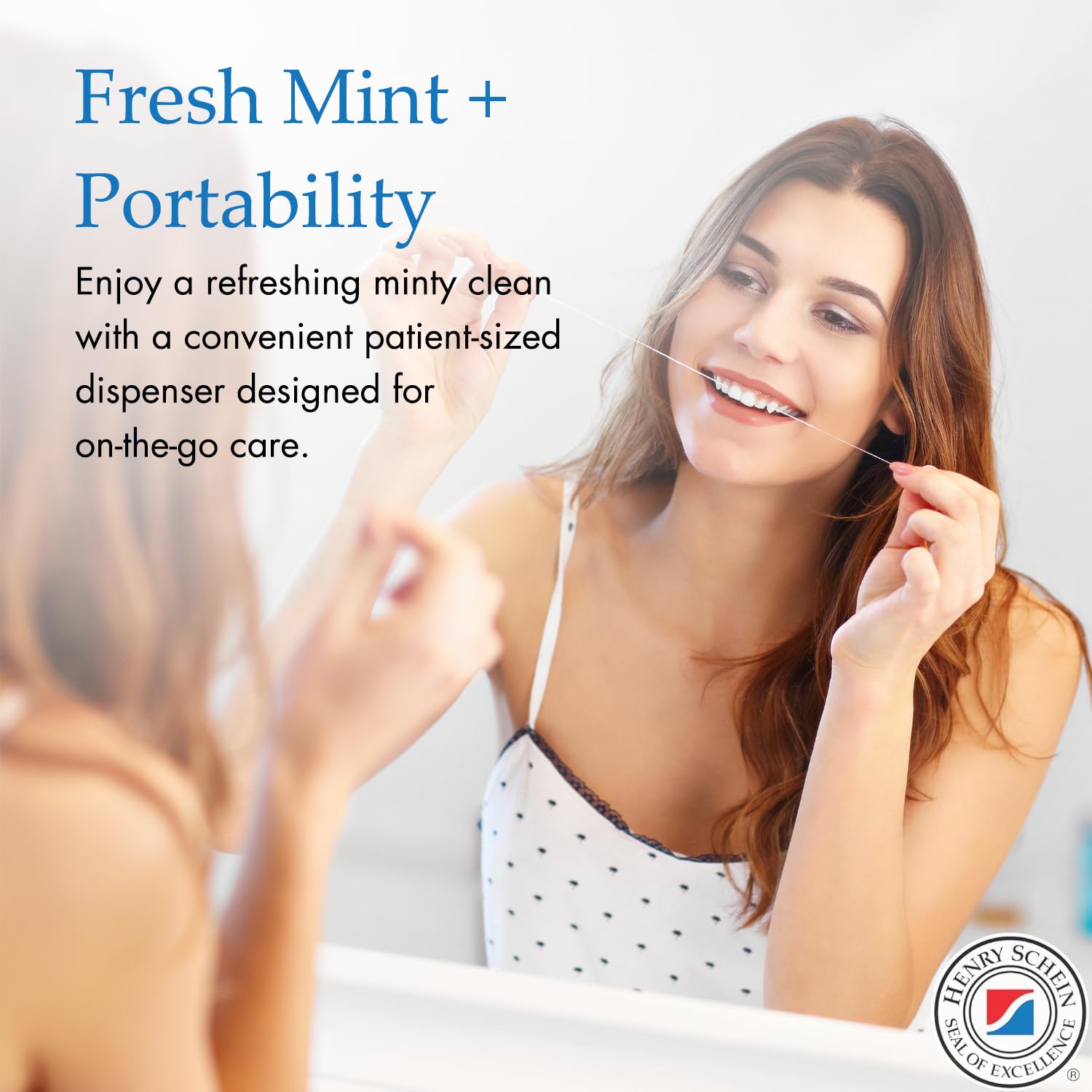 Acclean Dental Floss, Nylon, Waxed, 12 Yards, Mint Flavor, Patient Size