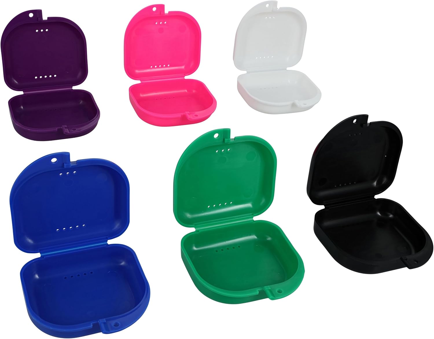 Henry Schein Retainer Boxes, Pack of 12, Assorted Colors, Super Tuff