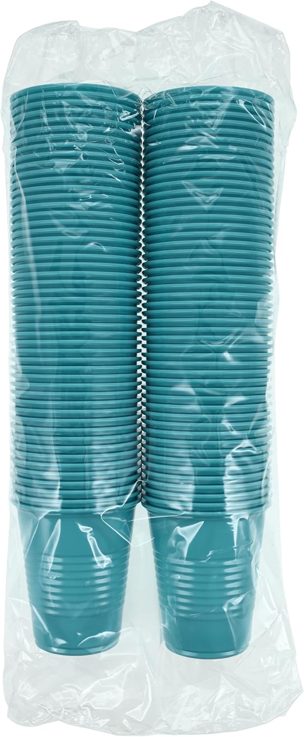 1000 Plastic Blue Disposable Drinking Cups – 5 oz, Double-Coated for Durability, Latex-Free, Embossed Grip, Perfect for Office, Medical & Event Use