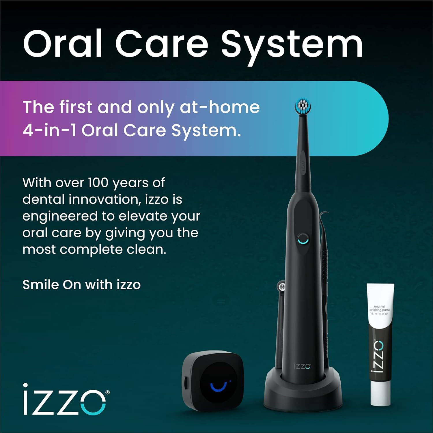 izzo Oral Care Kit, Electric Toothbrush, Teeth Whitener, Polisher Head, UV Cleaner and Scaler