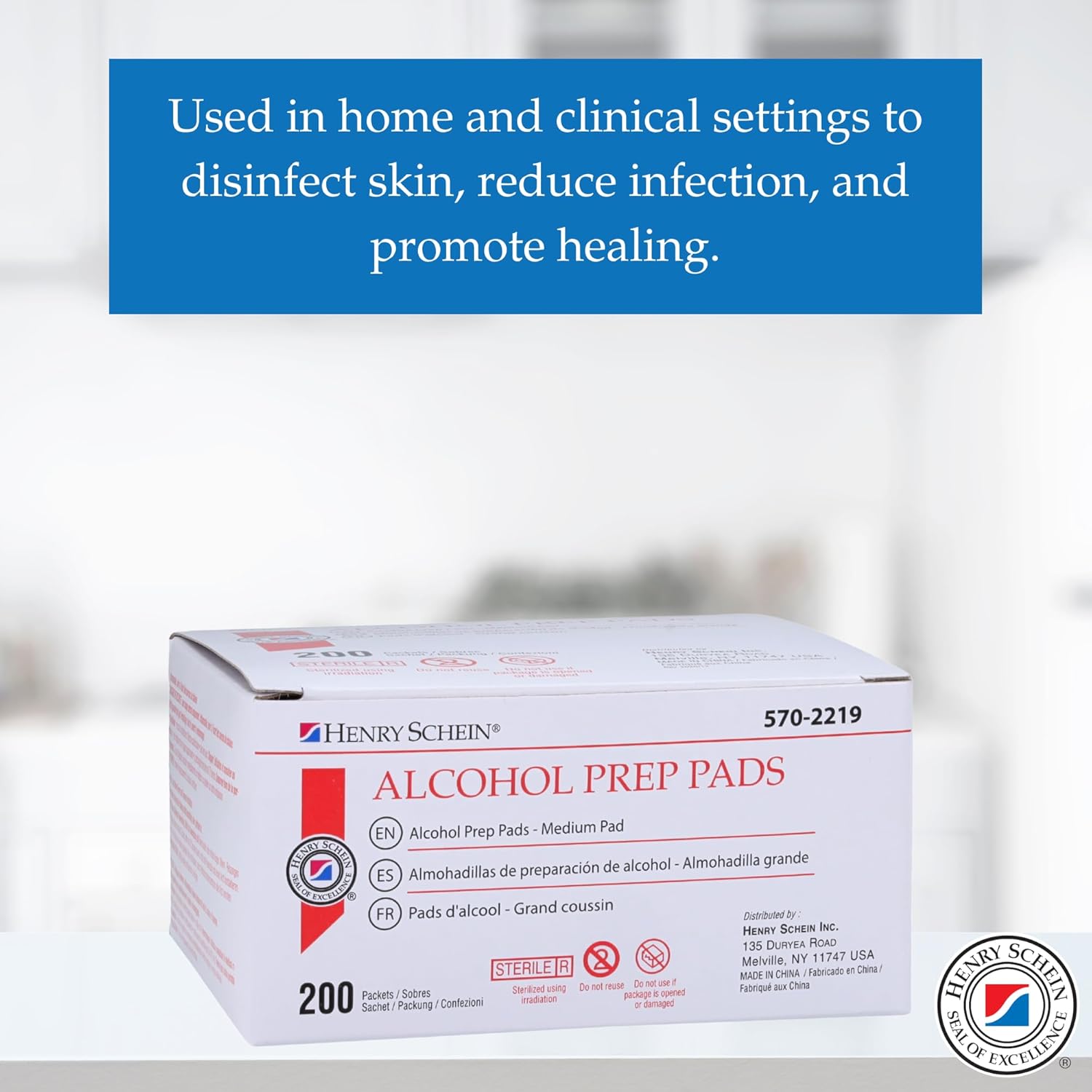 Henry Schein Alcohol Prep Pads - Medium, 2-ply, Sterile