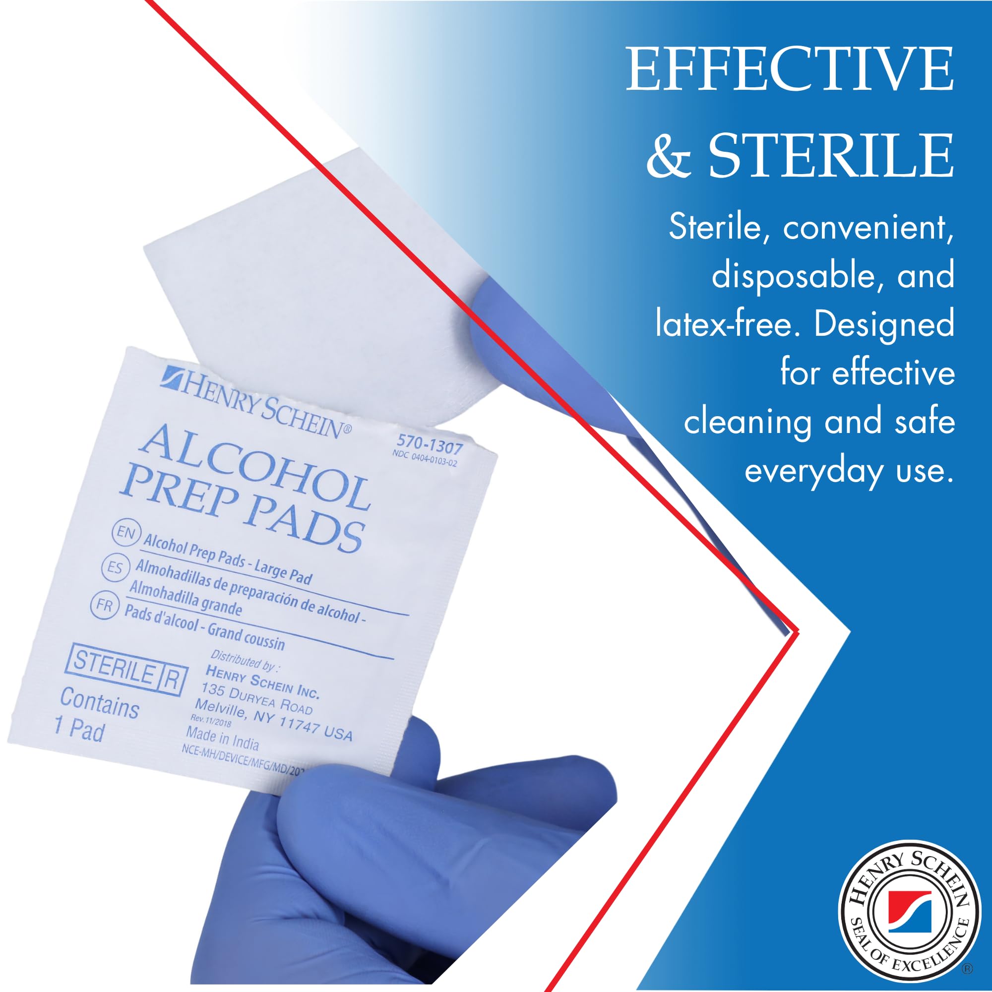 Henry Schein Alcohol Prep Pads - Large, 2-ply, Sterile